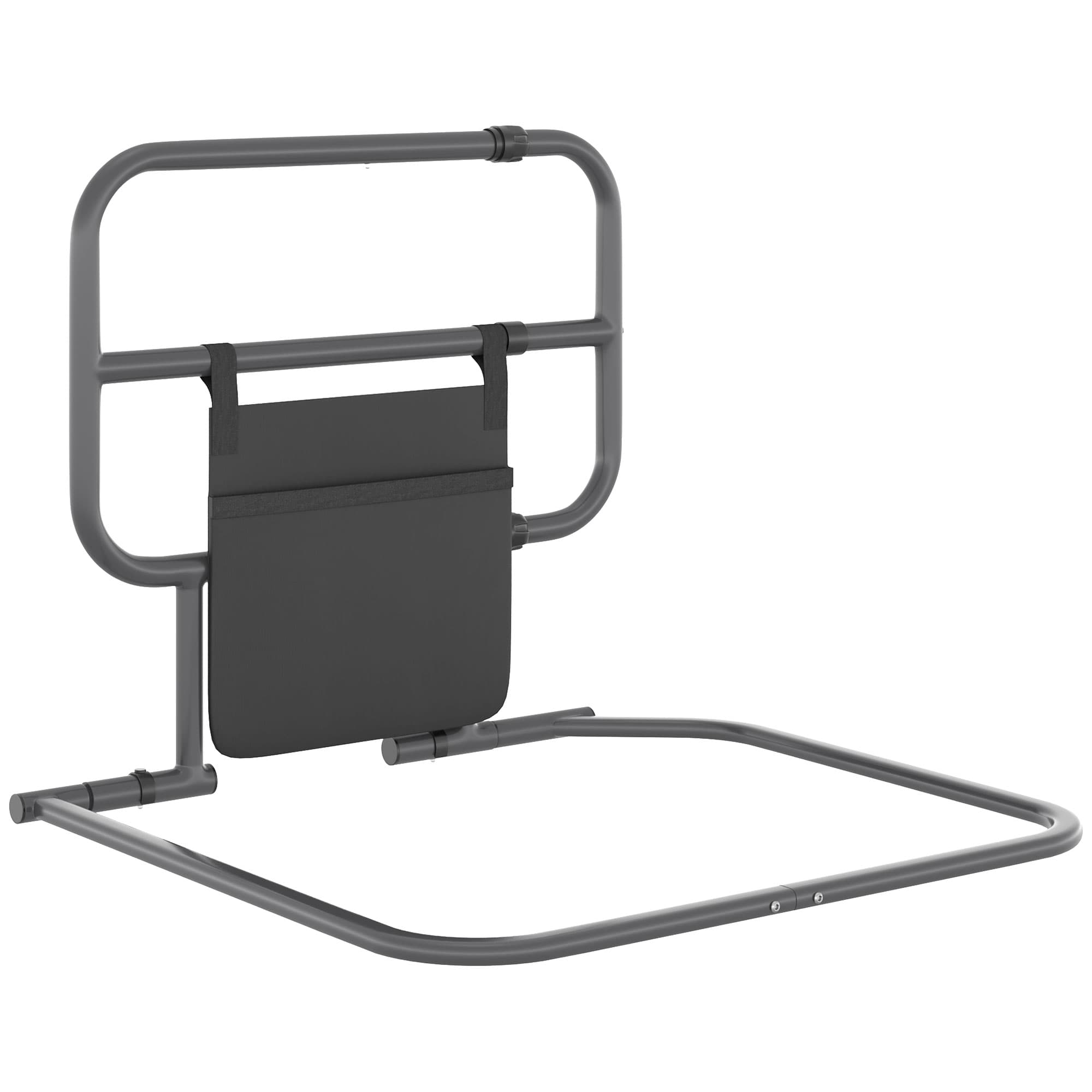 Folding Bed Safety Rail with Fabric Pocket for Easy Bedside Access - image 6