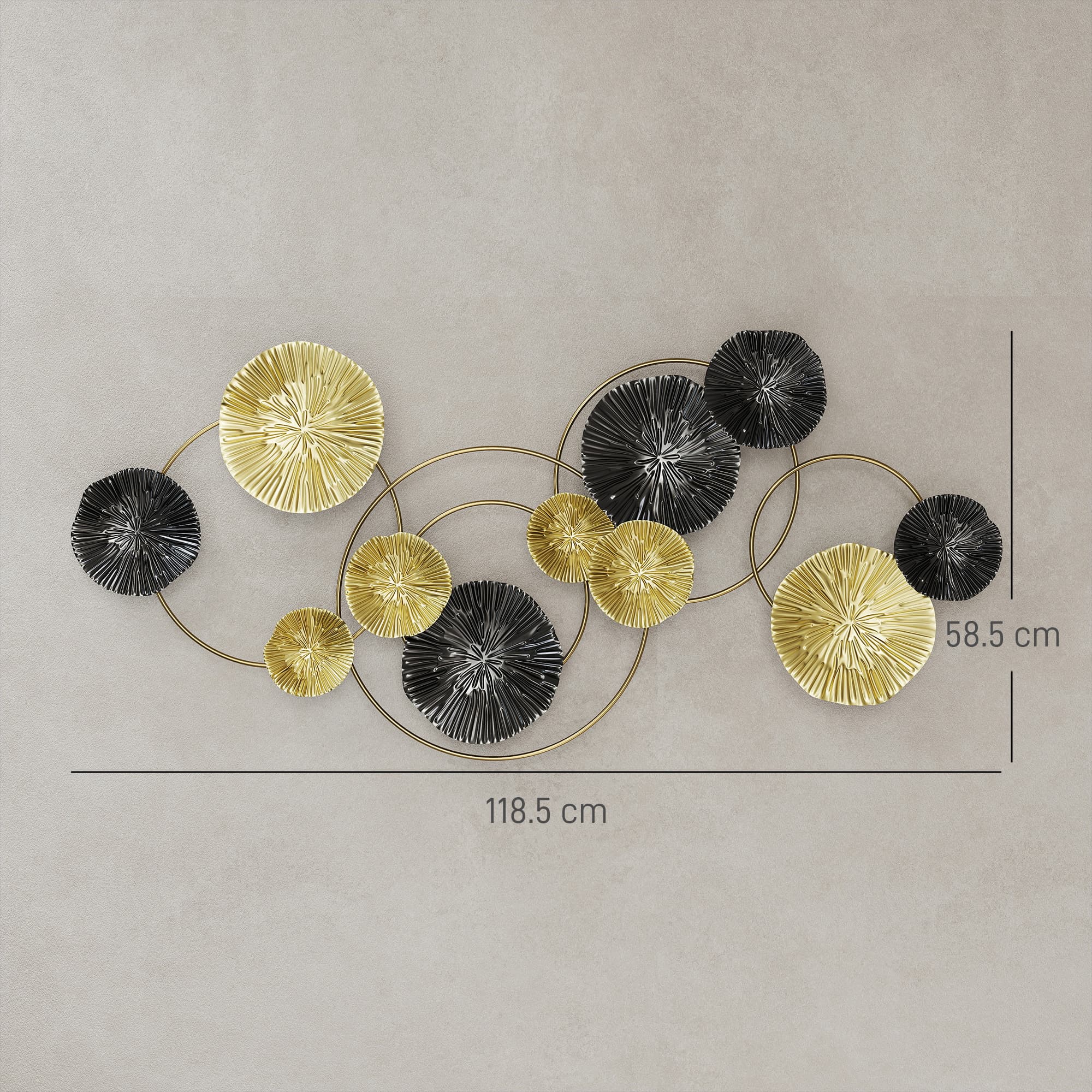 Transform Your Space with Modern Multi-Disc Metal Wall Art - image 3