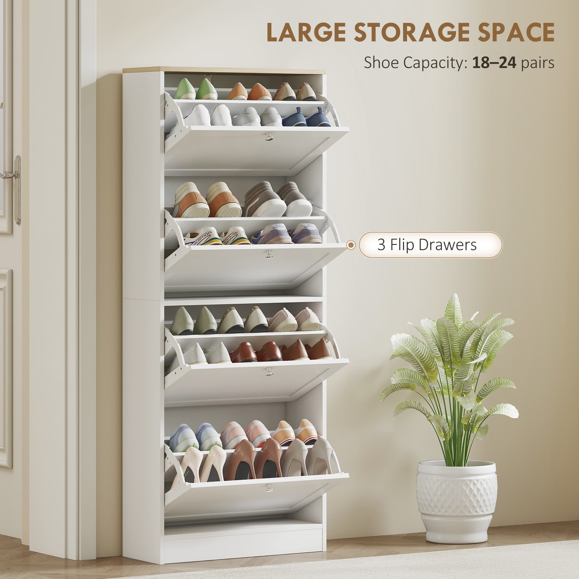 Transform Your Hallway with this Slim White Shoe Cabinet - image 4
