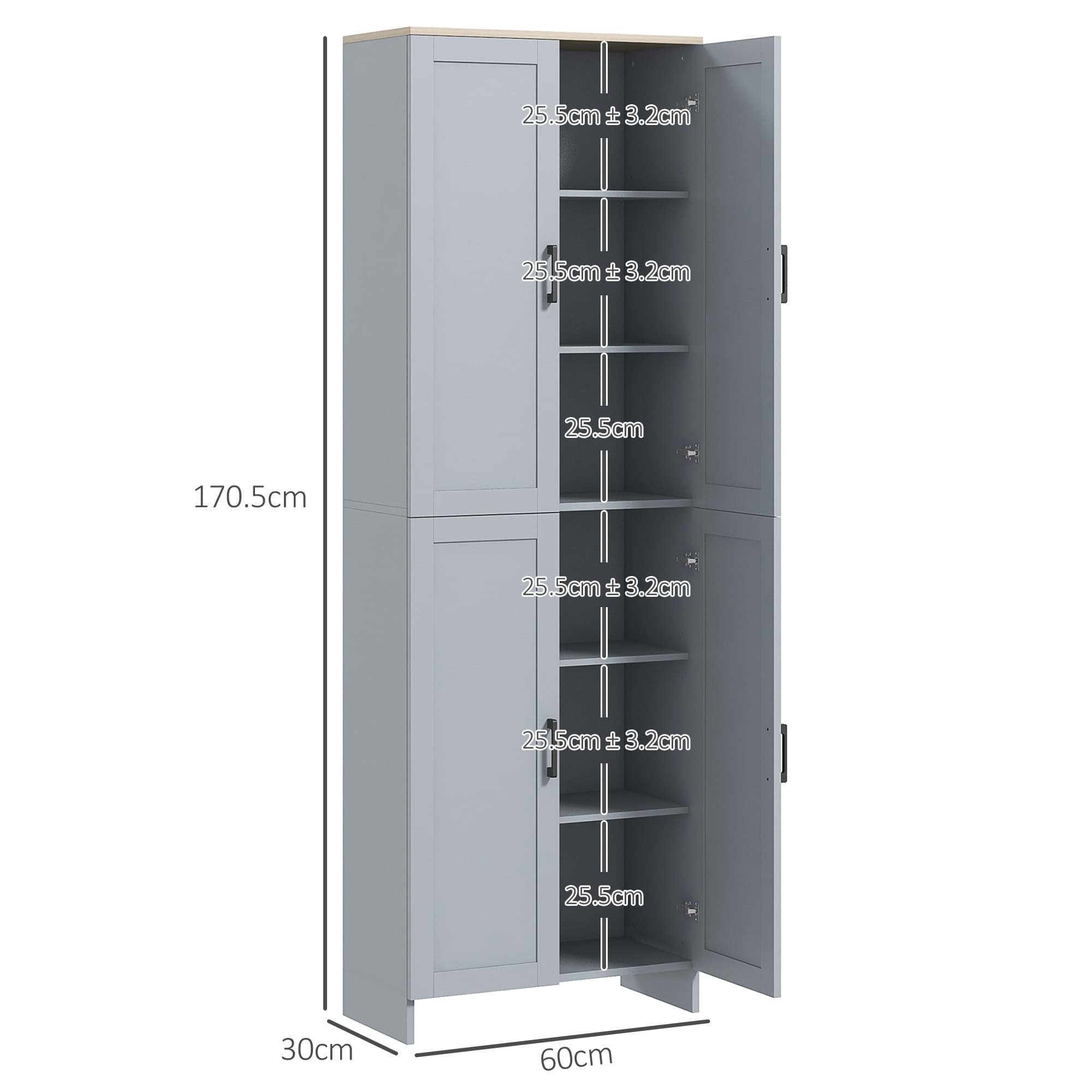 Transform Your Kitchen Storage With This Tall Grey Pantry Cupboard - image 5