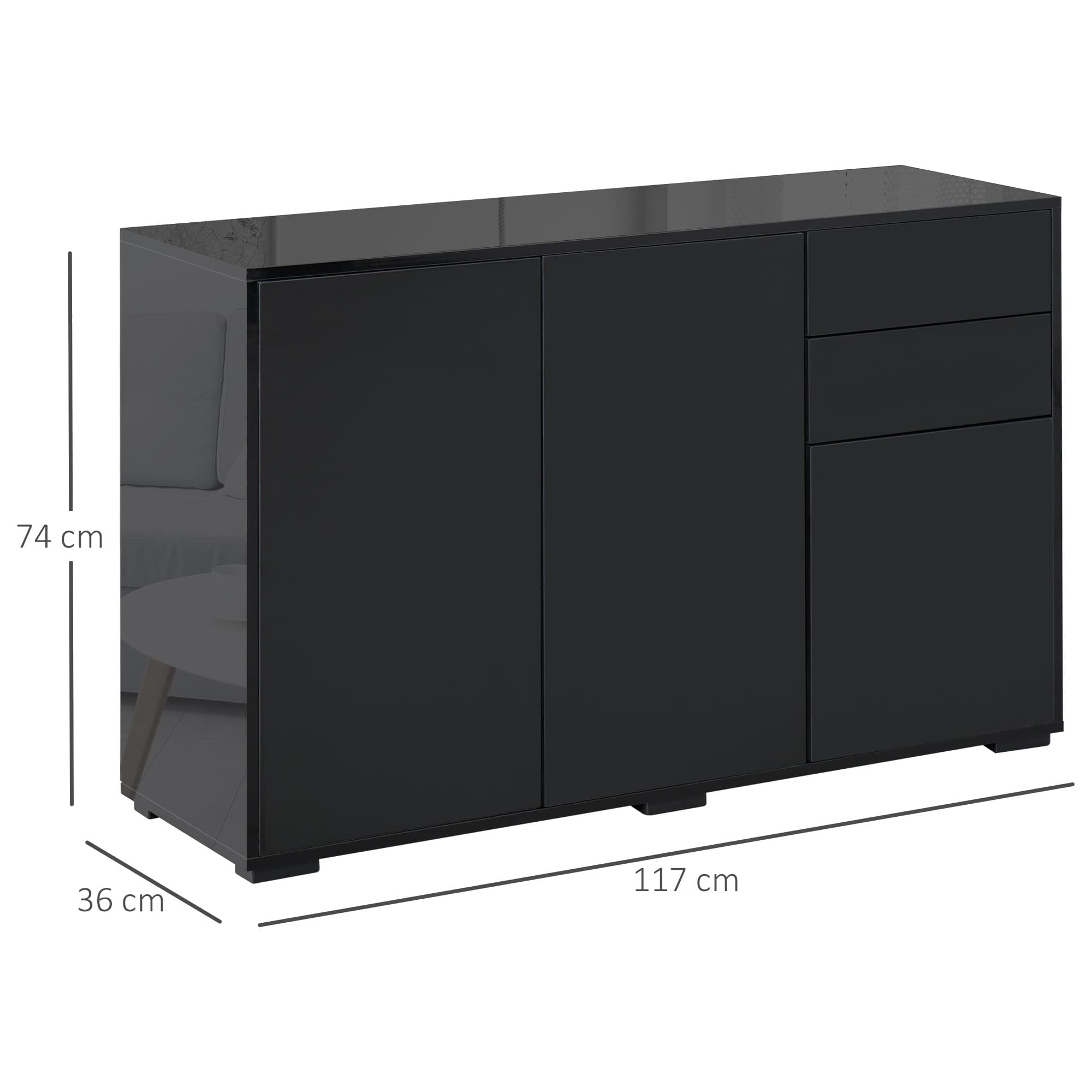 Transform Your Living Room With This Sleek Black Sideboard - image 3