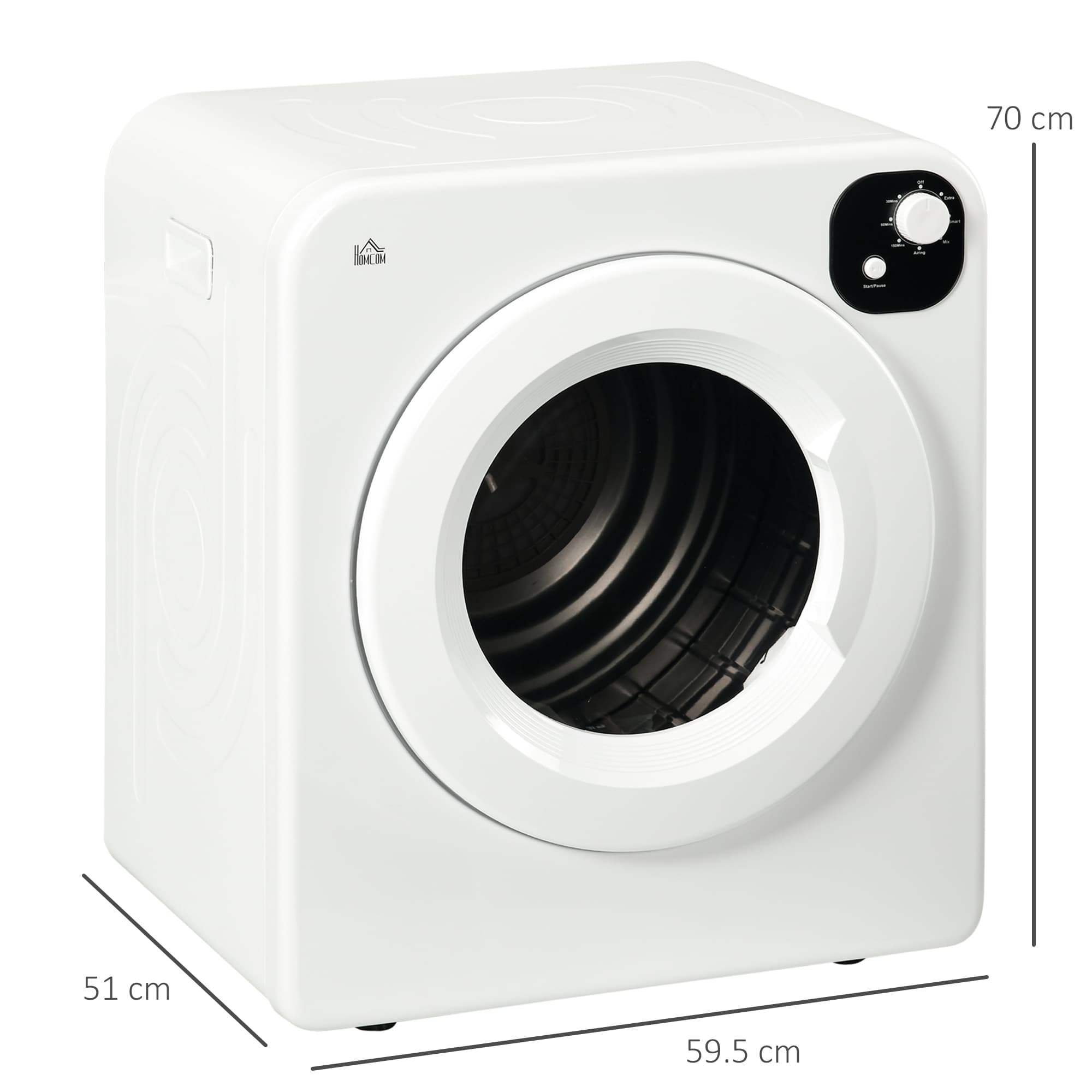 Compact 6kg White Tumble Dryer for Flexible Setup - image 10