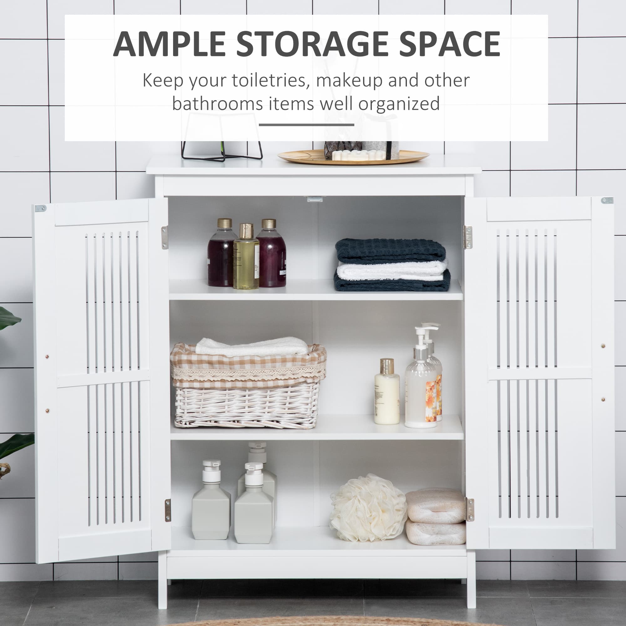 Transform Your Space with the Kleankin White Bathroom Cabinet - image 3