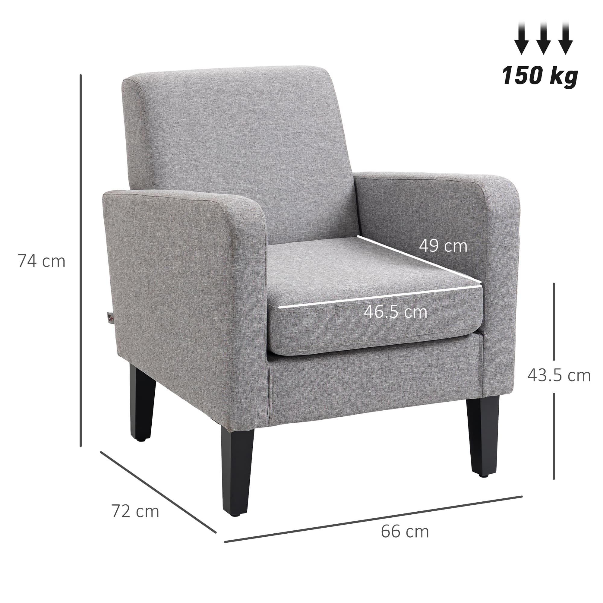 Transform Your Space with this Light Grey Boxy Armchair - image 4