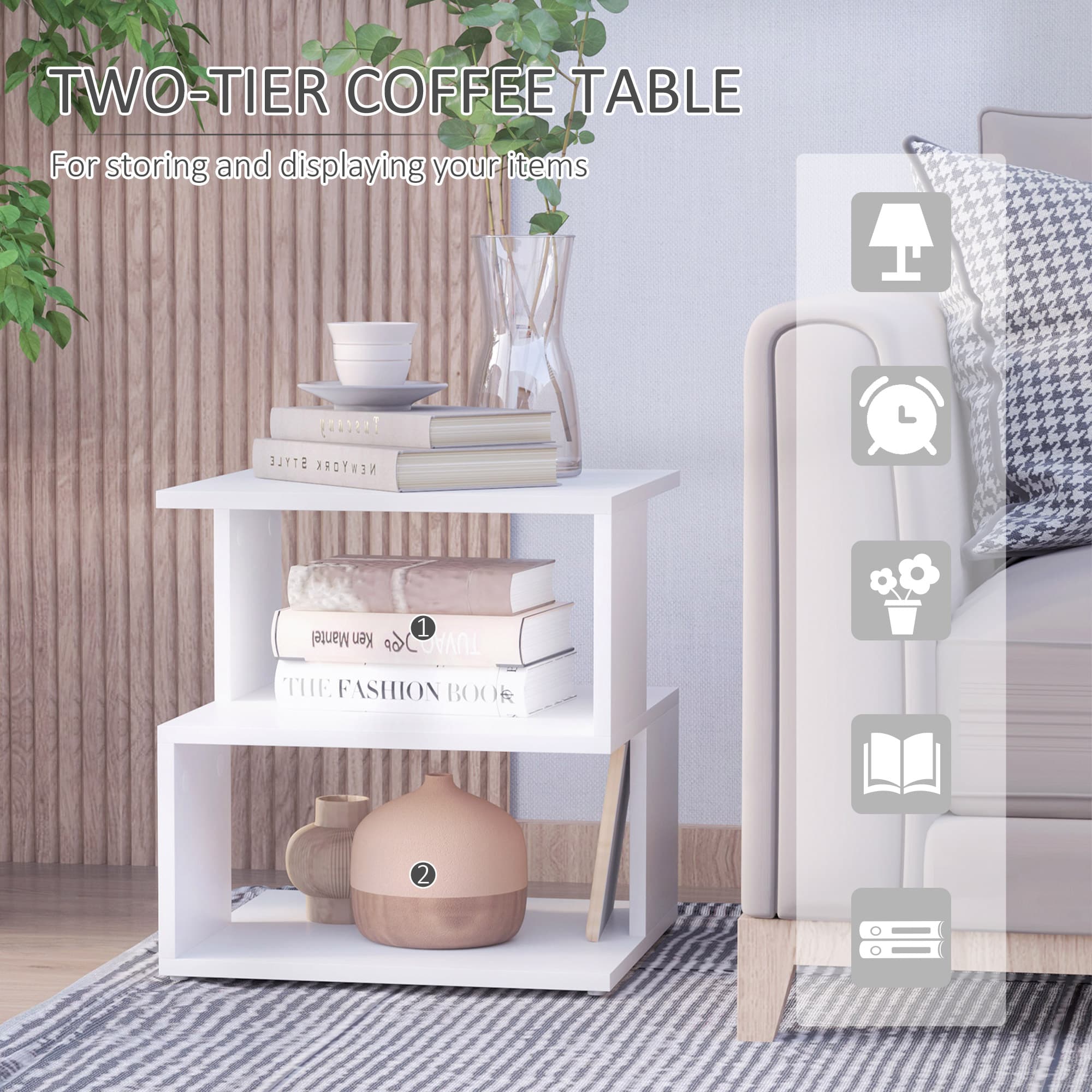 Keep essentials close on a compact white side table - image 8