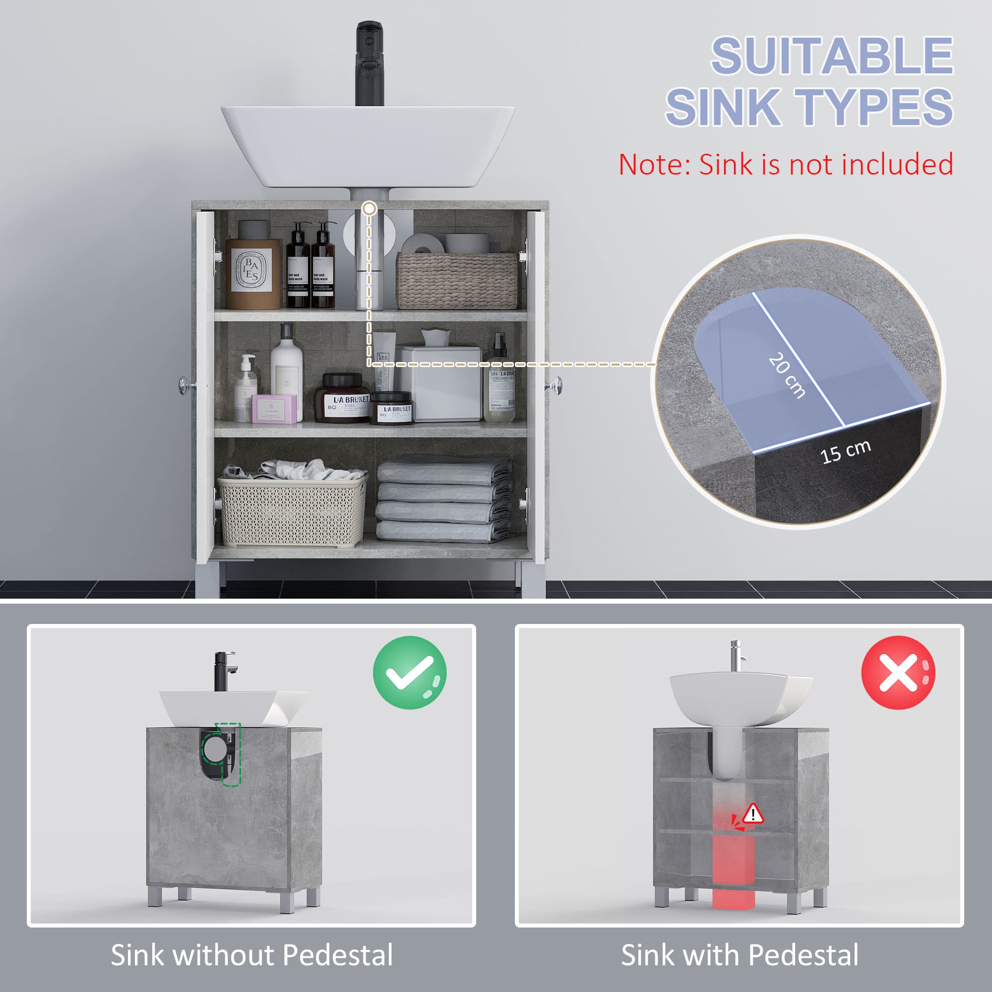 Transform Your Bathroom with the Kleankin Under Sink Cabinet - image 2