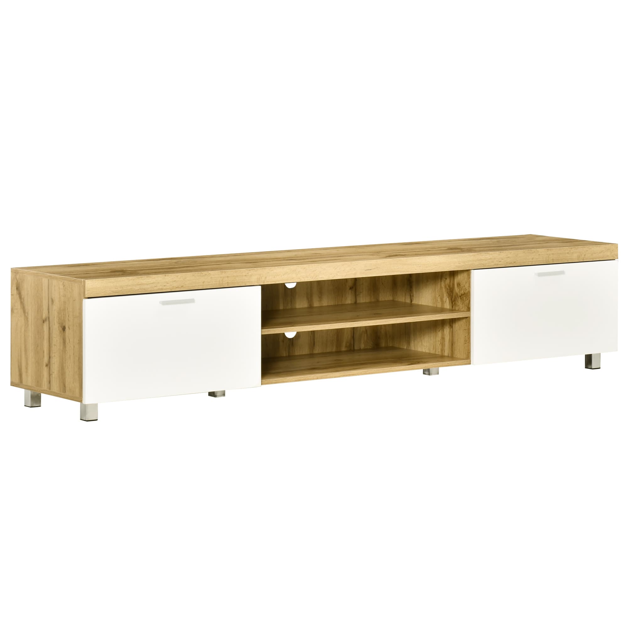 Transform Your Living Room with this Modern 90" Oak TV Unit - Oak