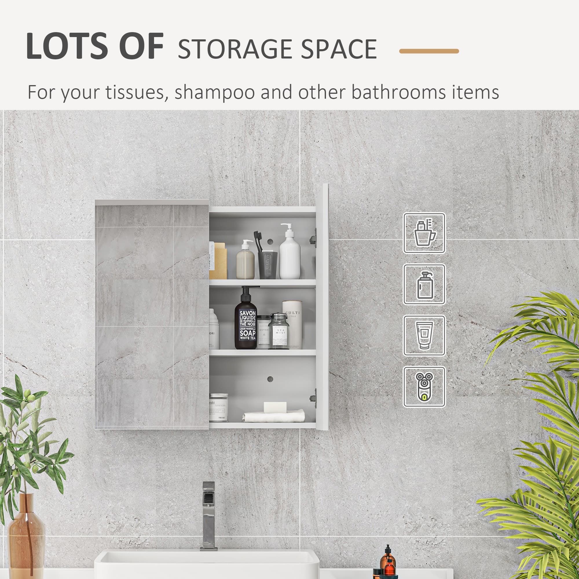 Transform Your Space with the Kleankin White Mirror Cabinet - image 3