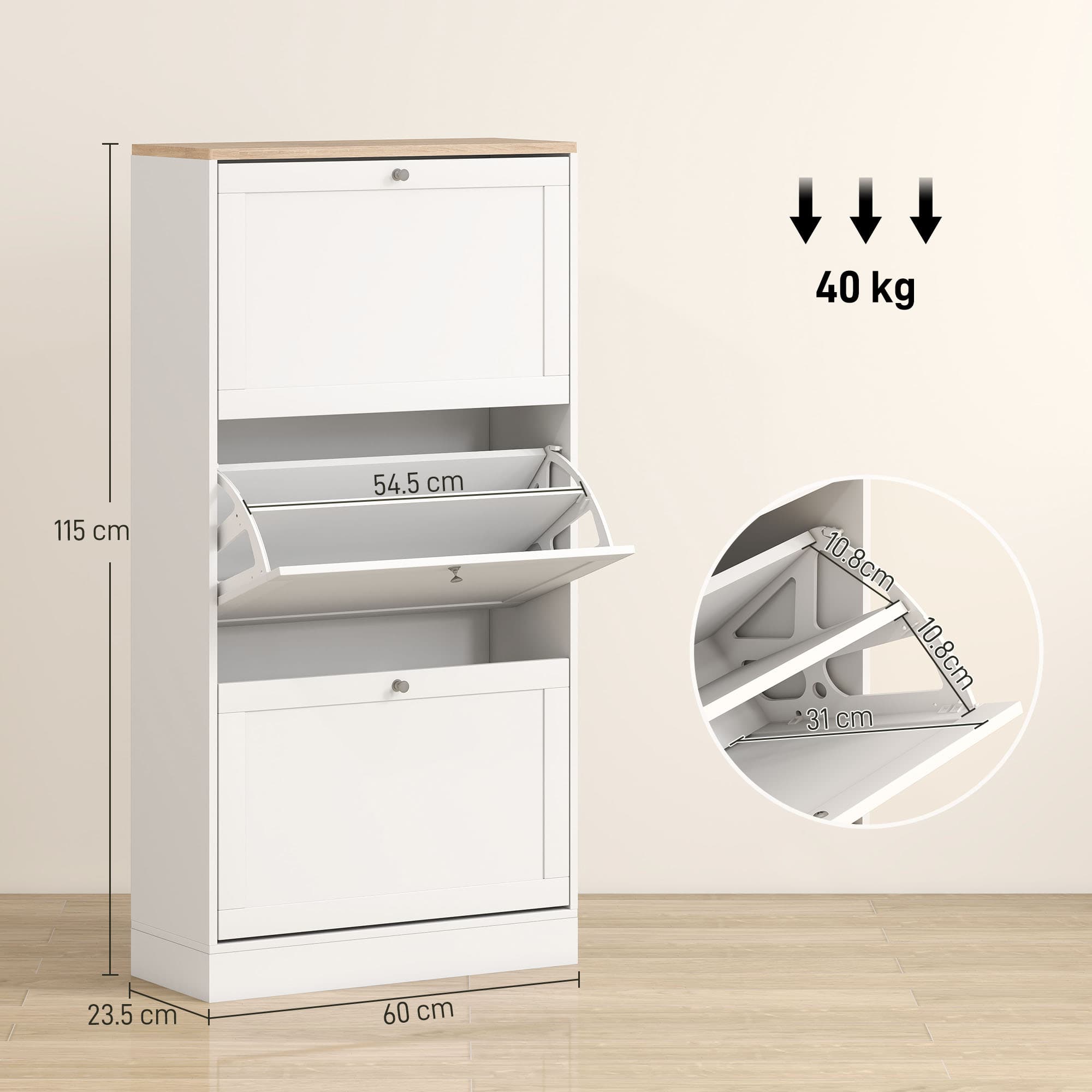 Transform Your Hallway with this Slim White Shoe Cabinet - image 1