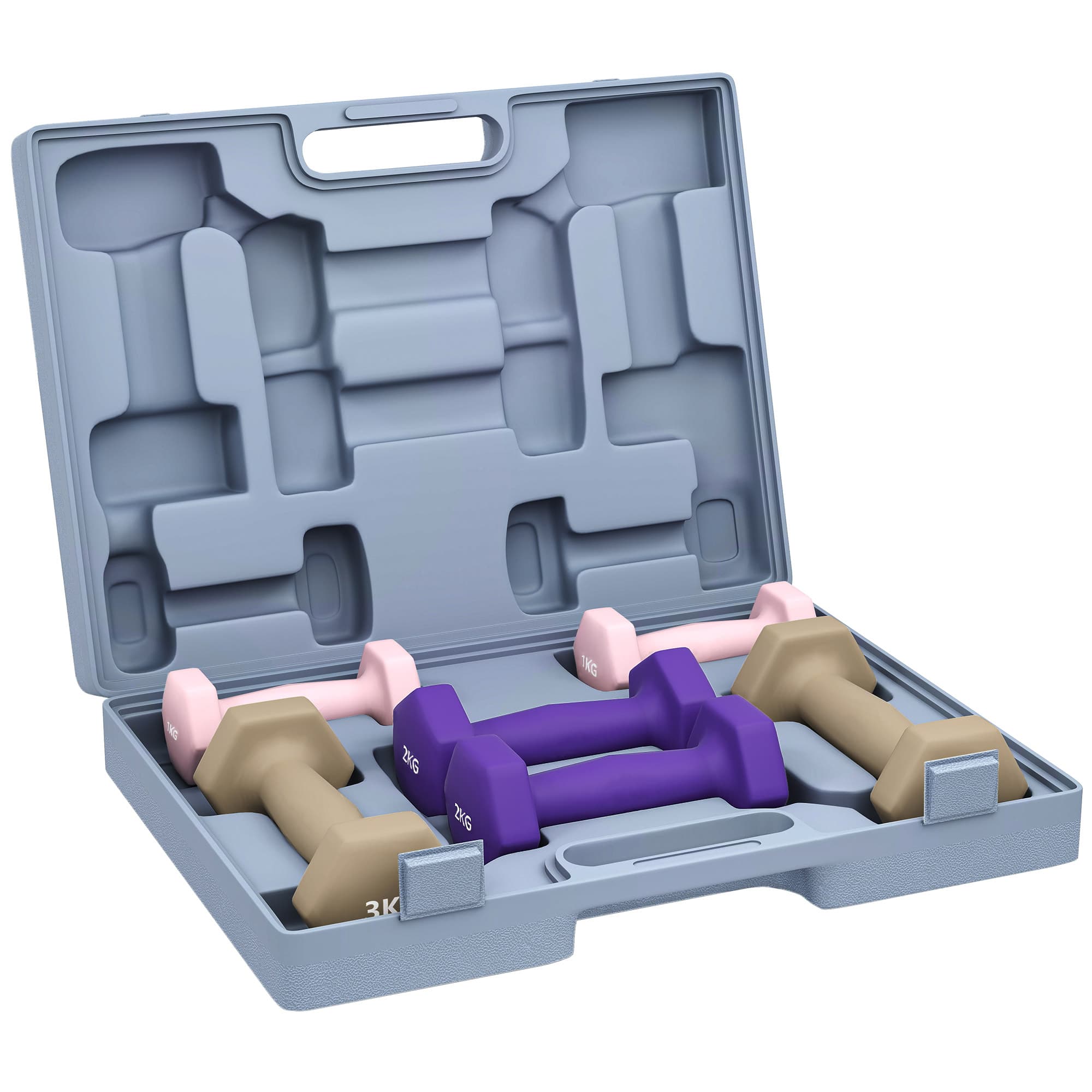 Six Colour-Coded Hex Dumbbells with a Hard Carry Case - image 7