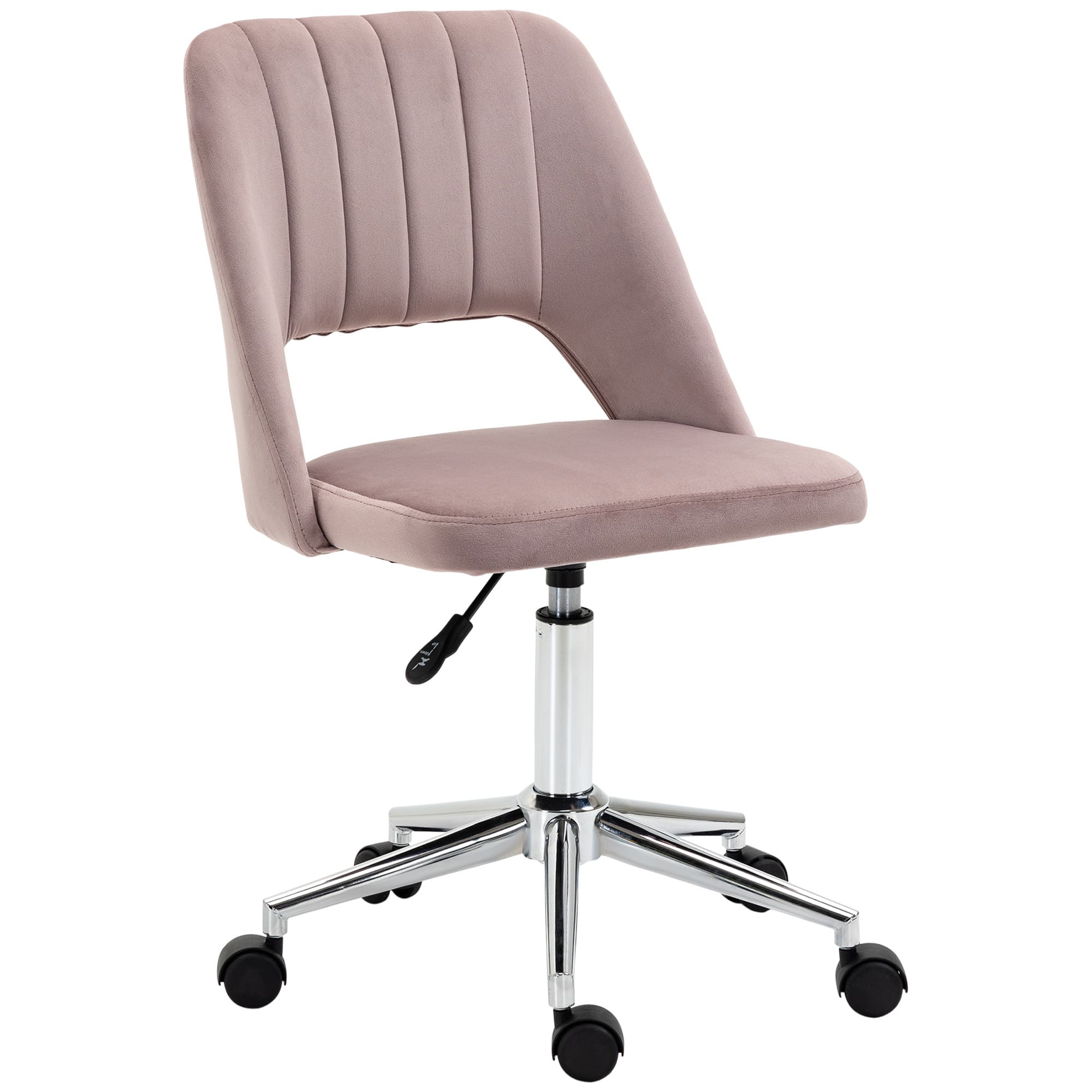 Transform Your Workspace with this Pink Velvet Office Chair - Pink