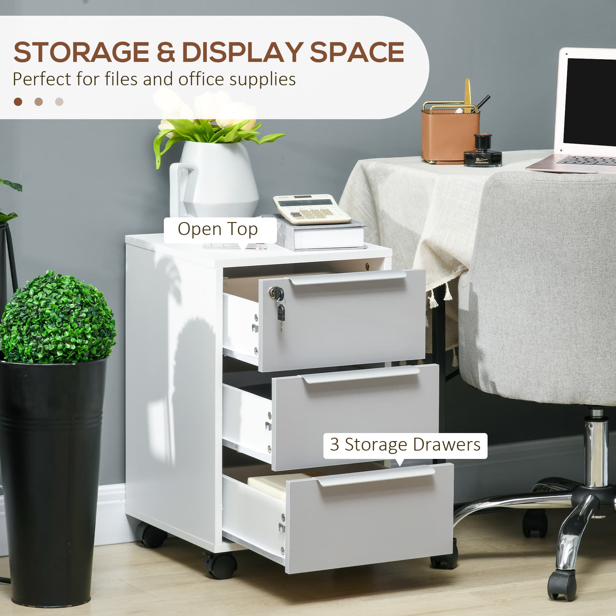 Secure Your Workspace with this 3-Drawer Locking Cabinet - image 4