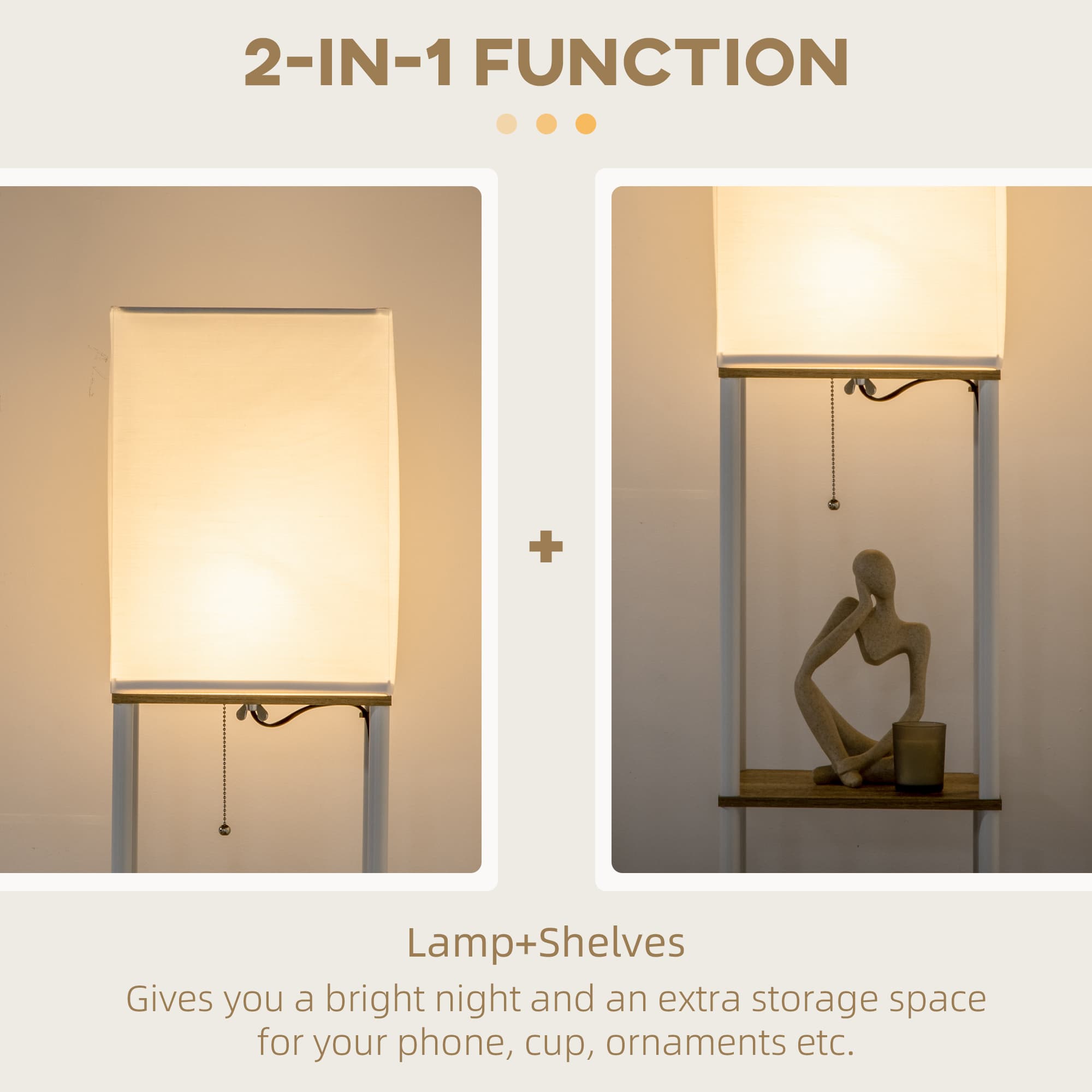 Light and Display with a Shelf Floor Lamp - image 6