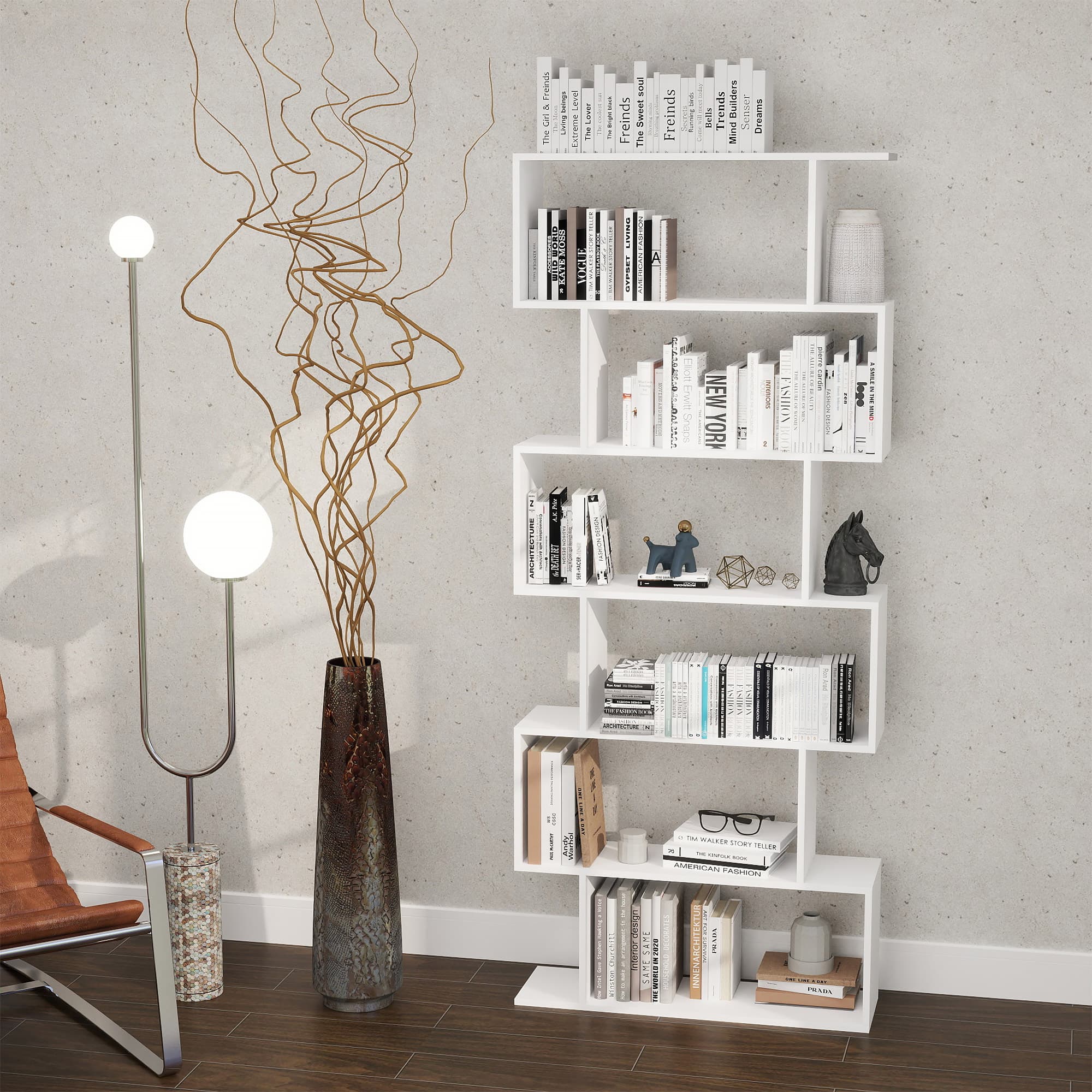 Transform Your Space With This 6-Tier S-Shaped Bookcase - image 4
