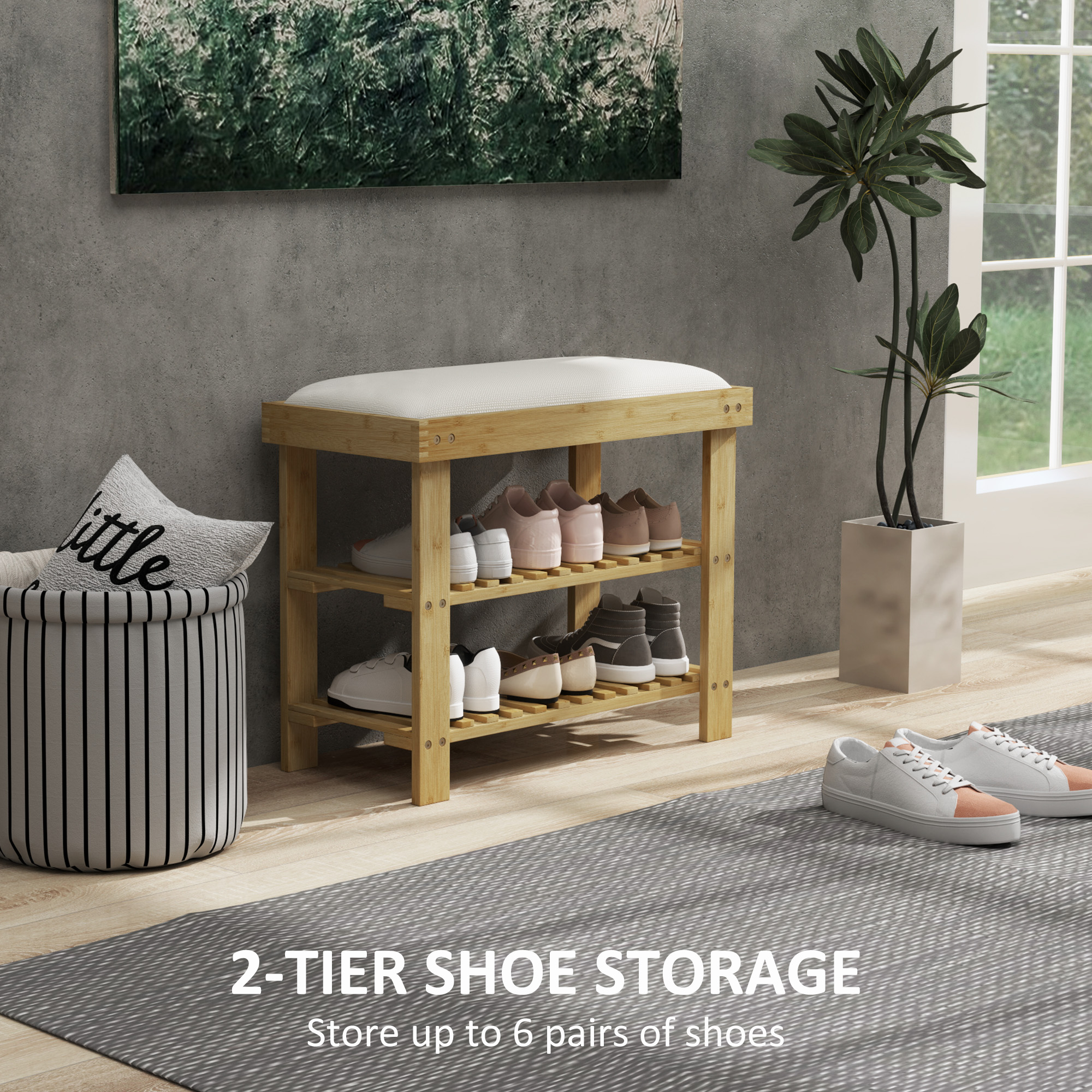 A compact bamboo shoe bench for calmer entrances - image 8