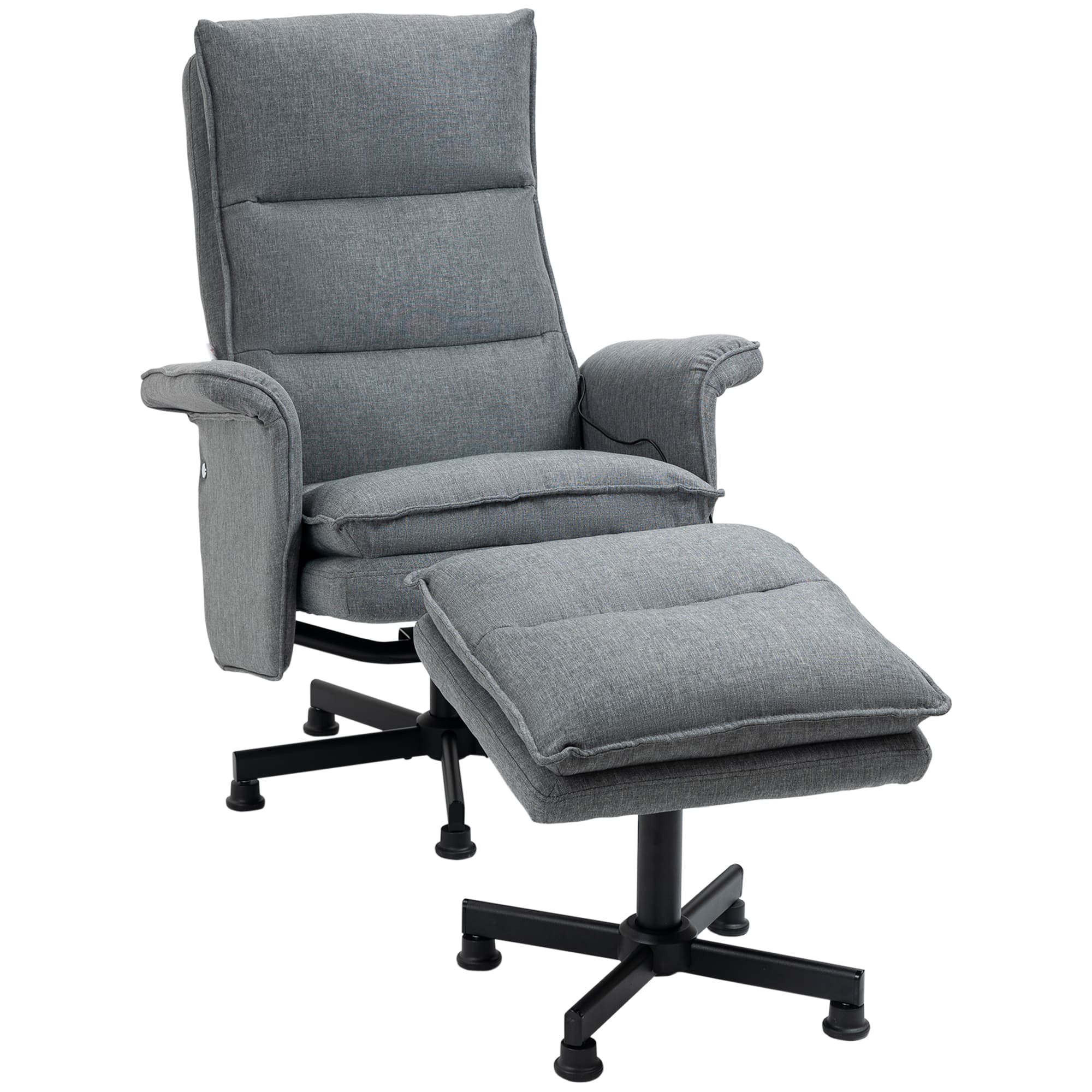 Transform Your Relaxation with this Grey Massage Recliner Set - Grey