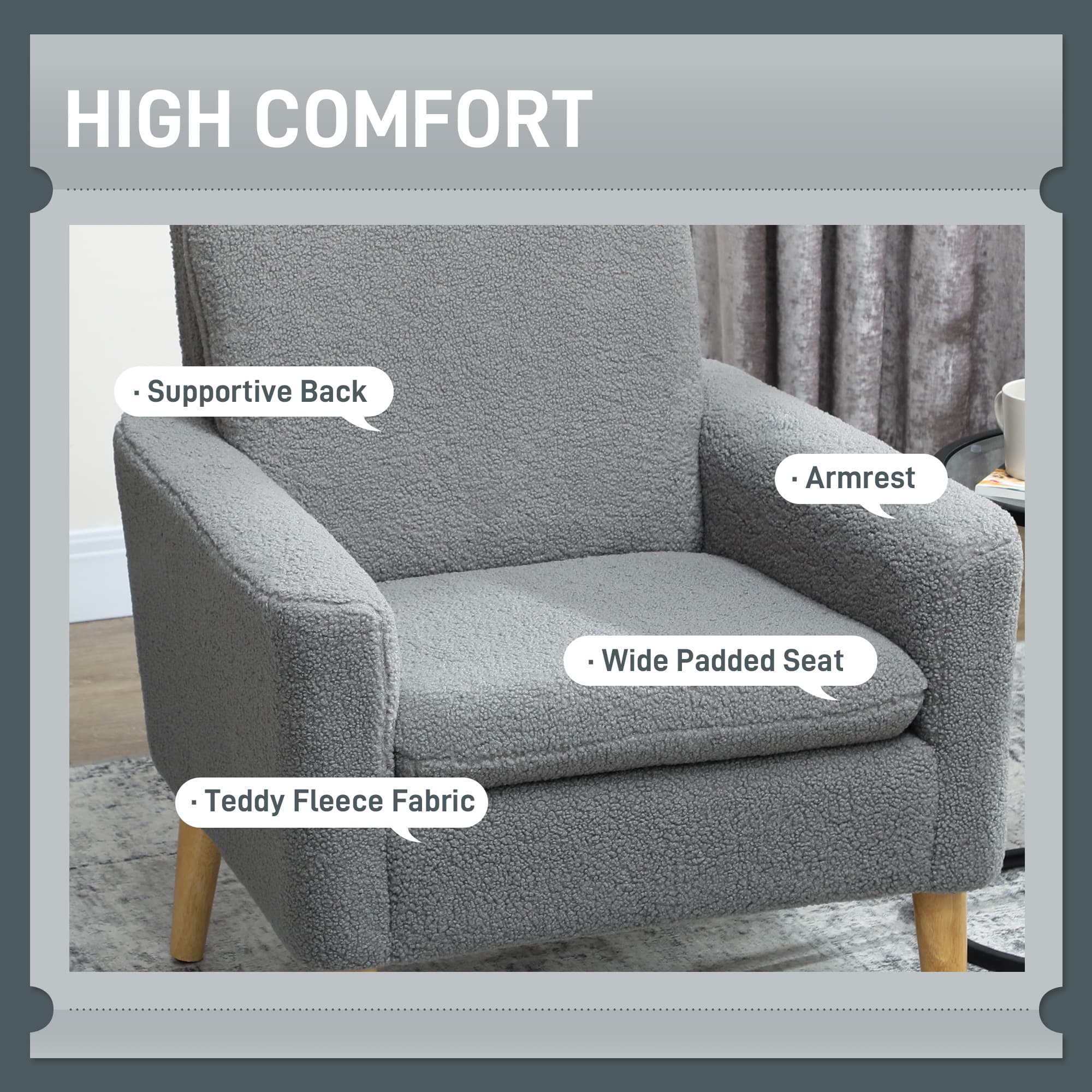 Transform Your Space with this Grey Teddy Fleece Armchair - image 5