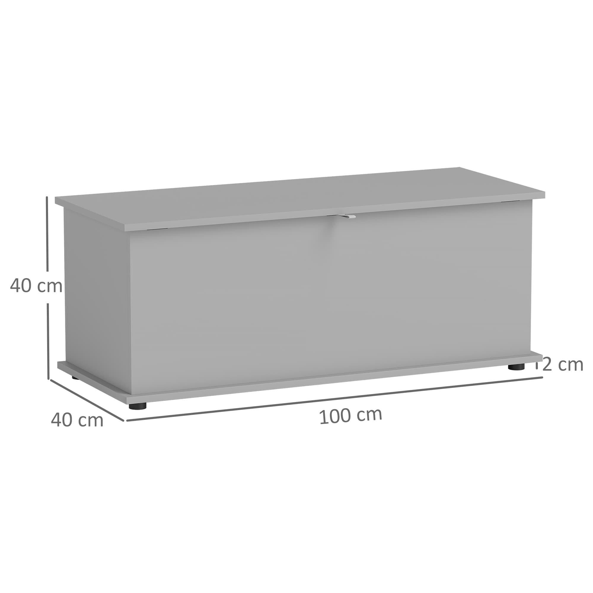 Effortless Organisation: 113L Grey Flip-Top Storage Chest - image 5