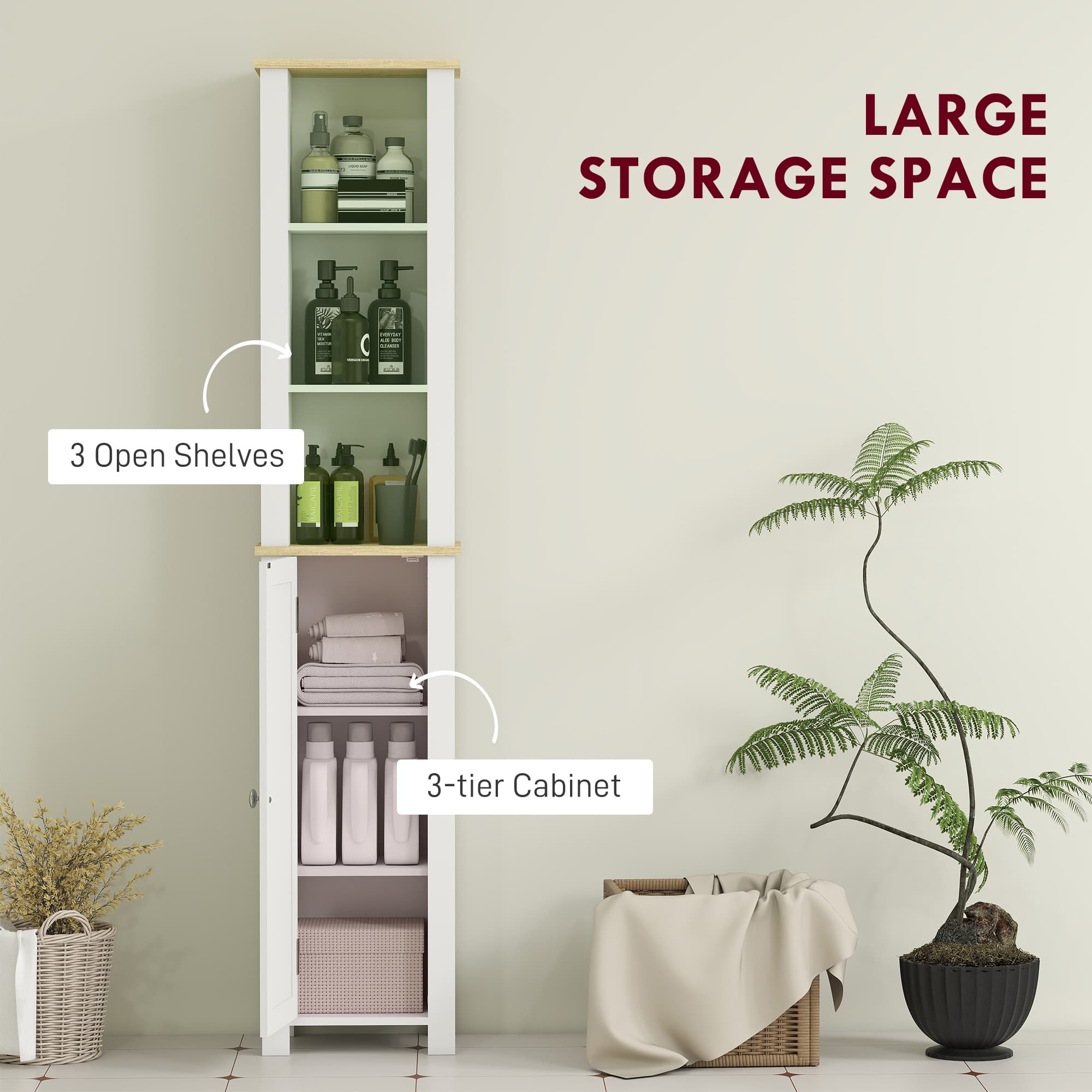 Slim Bathroom Cabinet For Towels And Toiletries - image 6