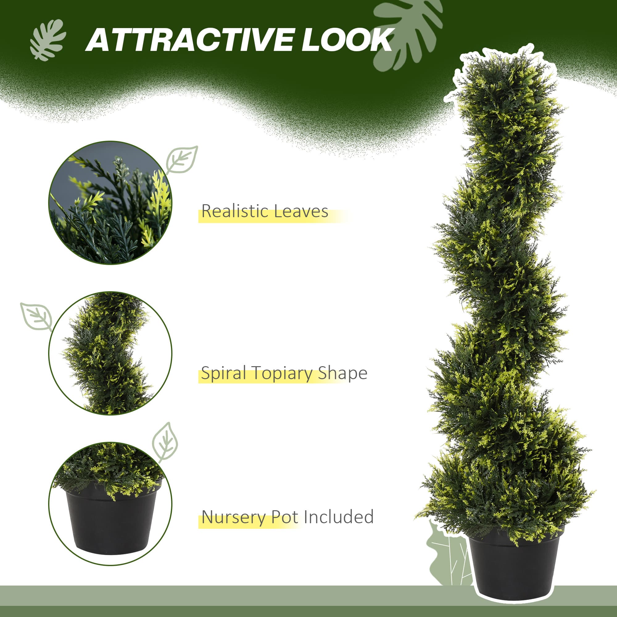 Transform Your Space with 90cm Artificial Spiral Topiary Trees - image 2
