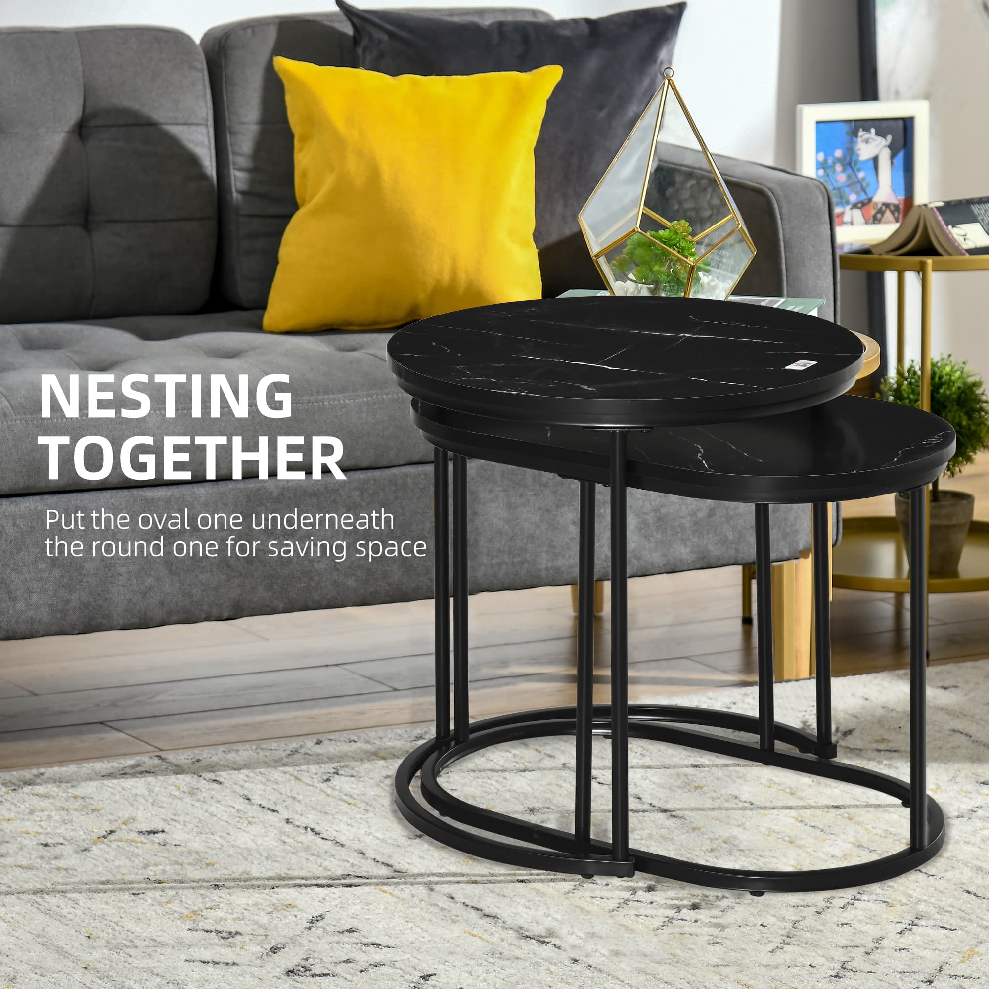 Transform Your Lounge with Marble-Effect Nesting Tables - image 5