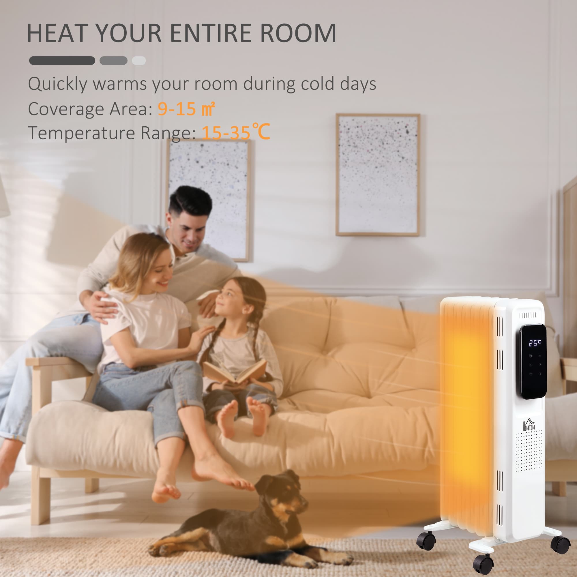 Portable Oil Filled Radiator for Quiet Room Heating - image 1
