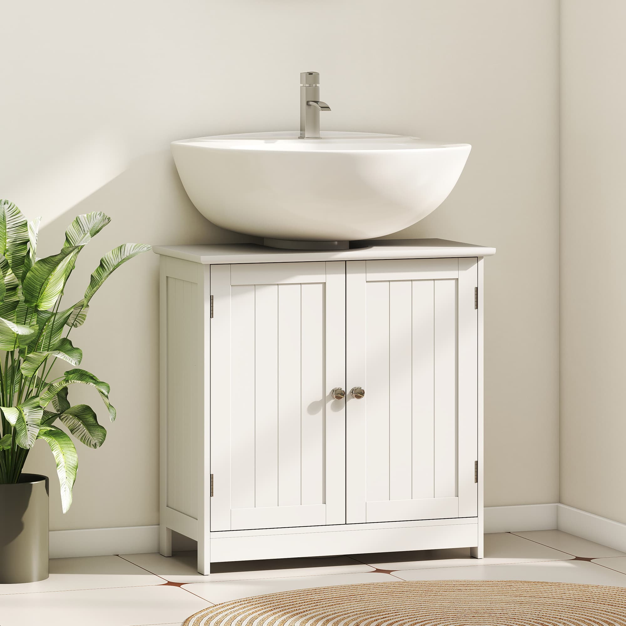 White Under Sink Bathroom Storage Cabinet - image 7