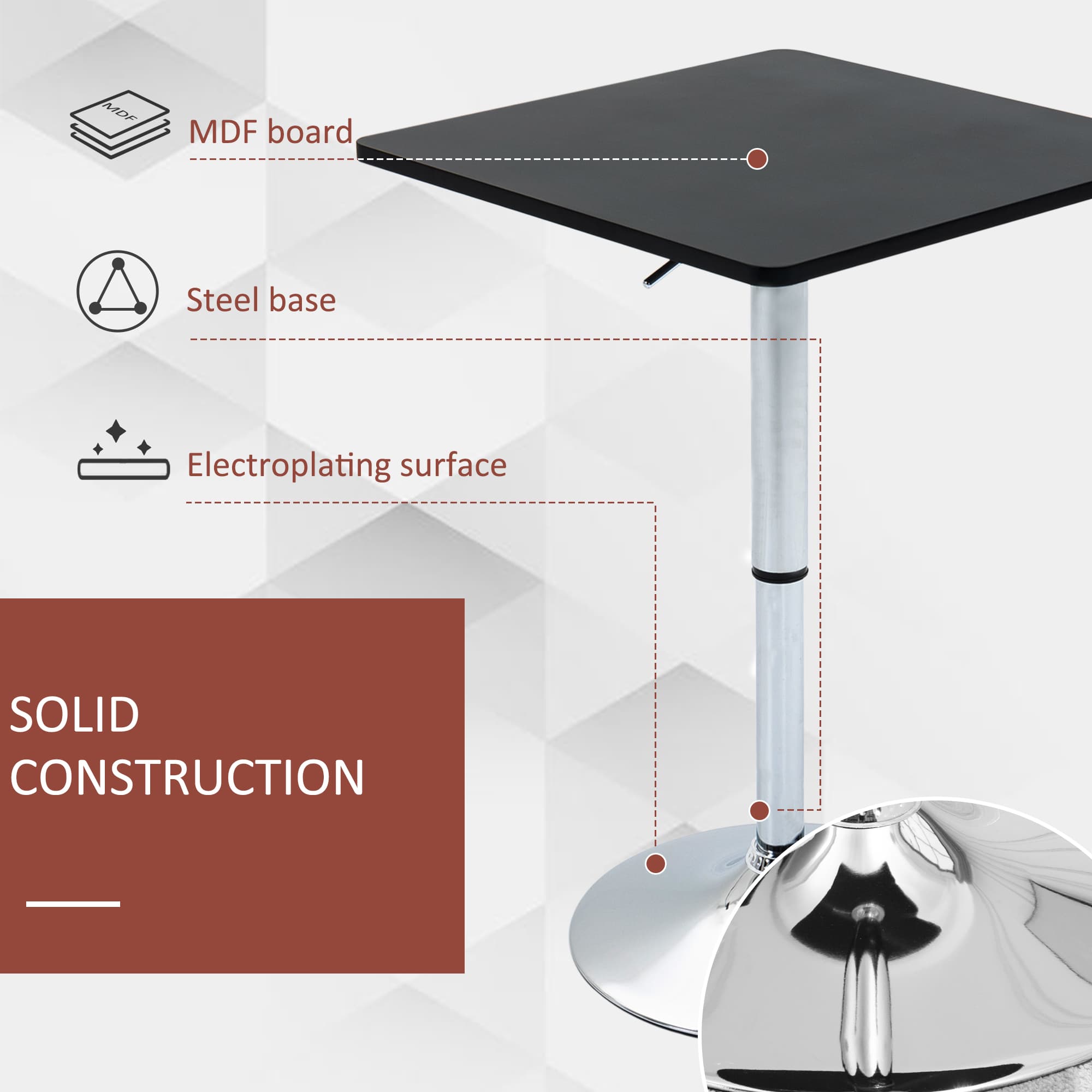 Transform Your Space with this Adjustable Swivel Bar Table - image 3