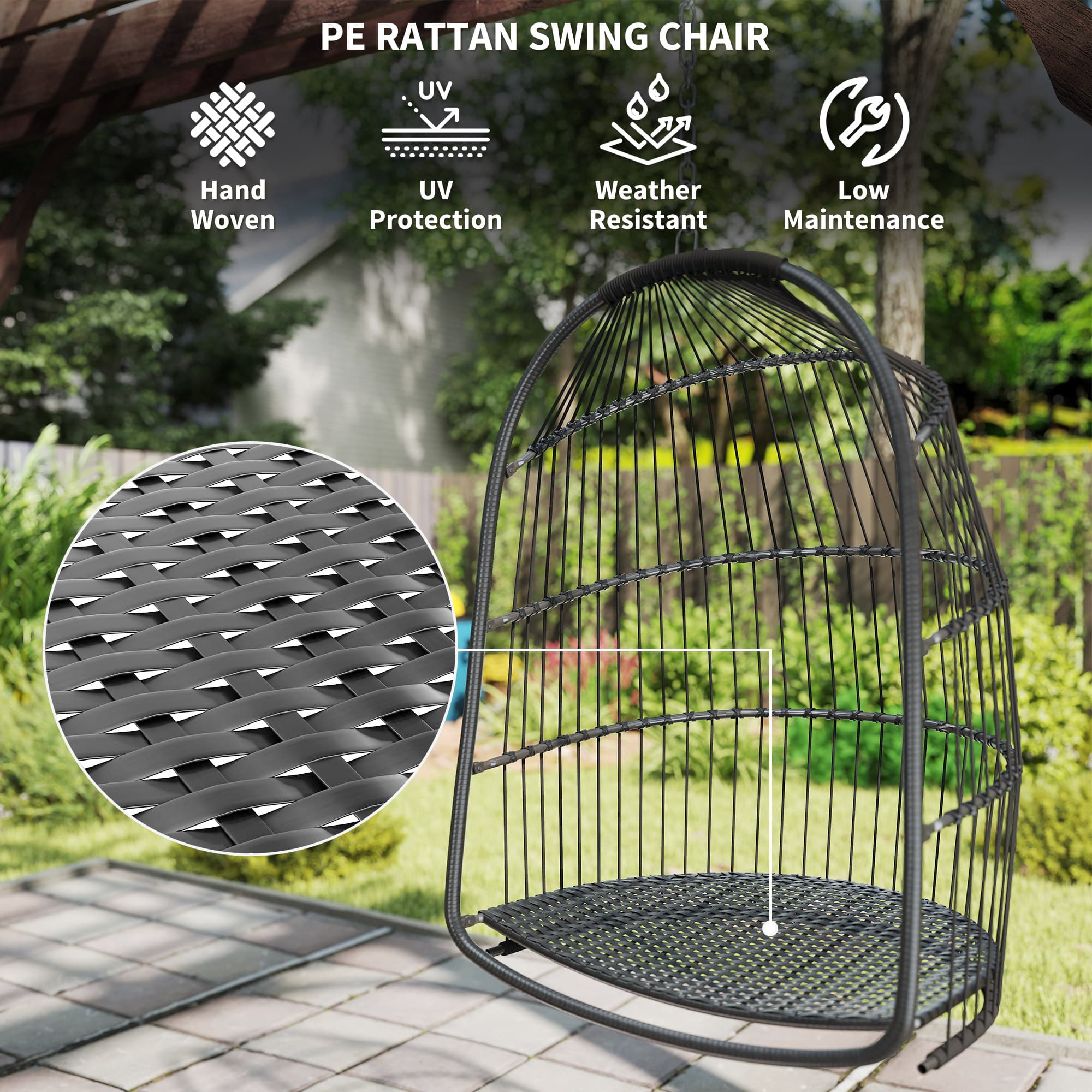 Transform Your Space with this Foldable Hanging Egg Chair - image 5