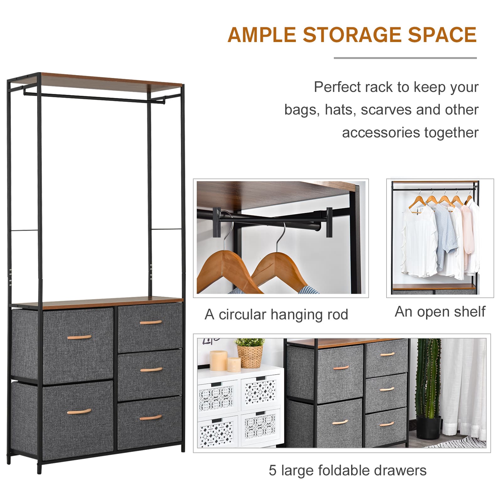 Transform Your Space with this 5-Drawer Coat Rack Unit - image 1