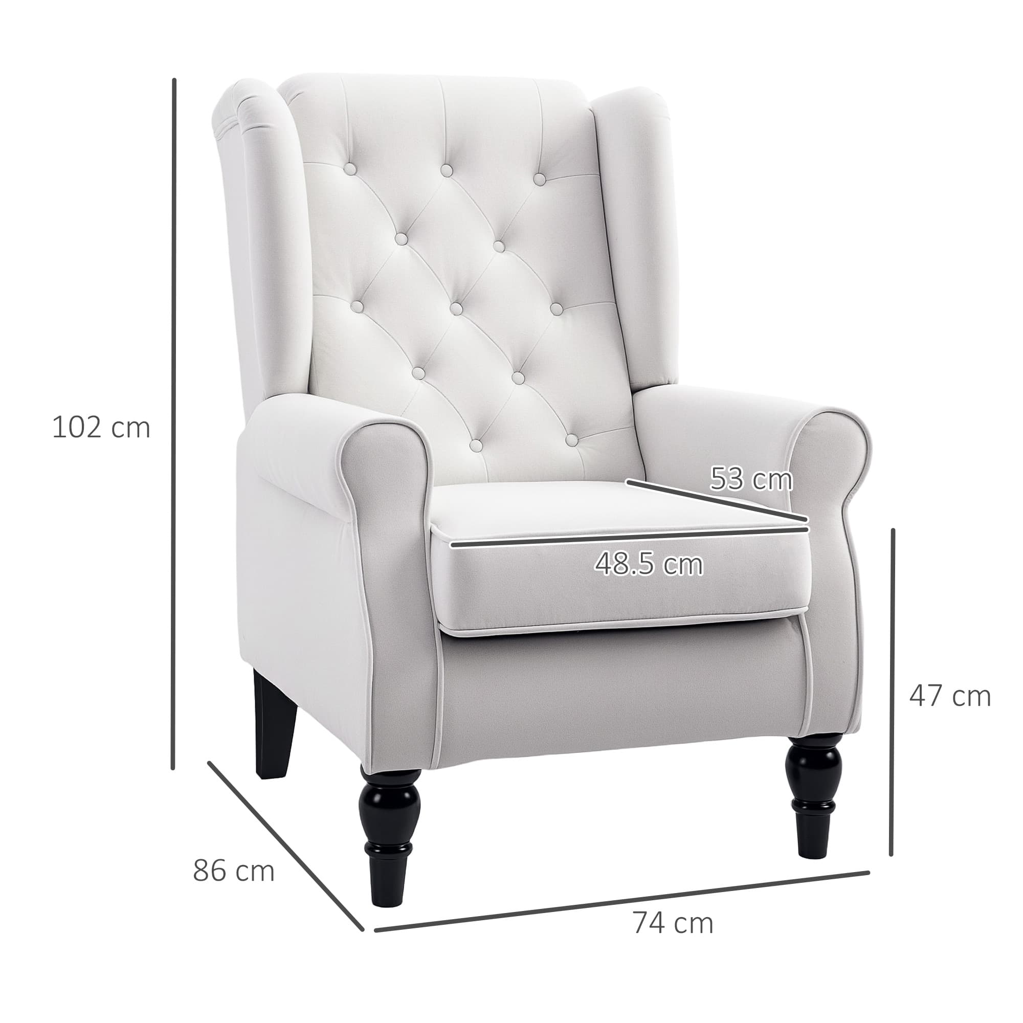 Transform Your Space with this Retro Cream Wingback Chair - image 3