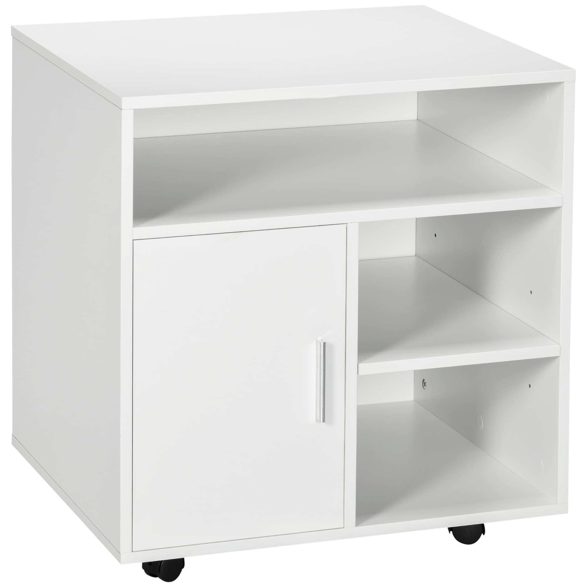 Transform Your Workspace with this Mobile Printer Stand - White