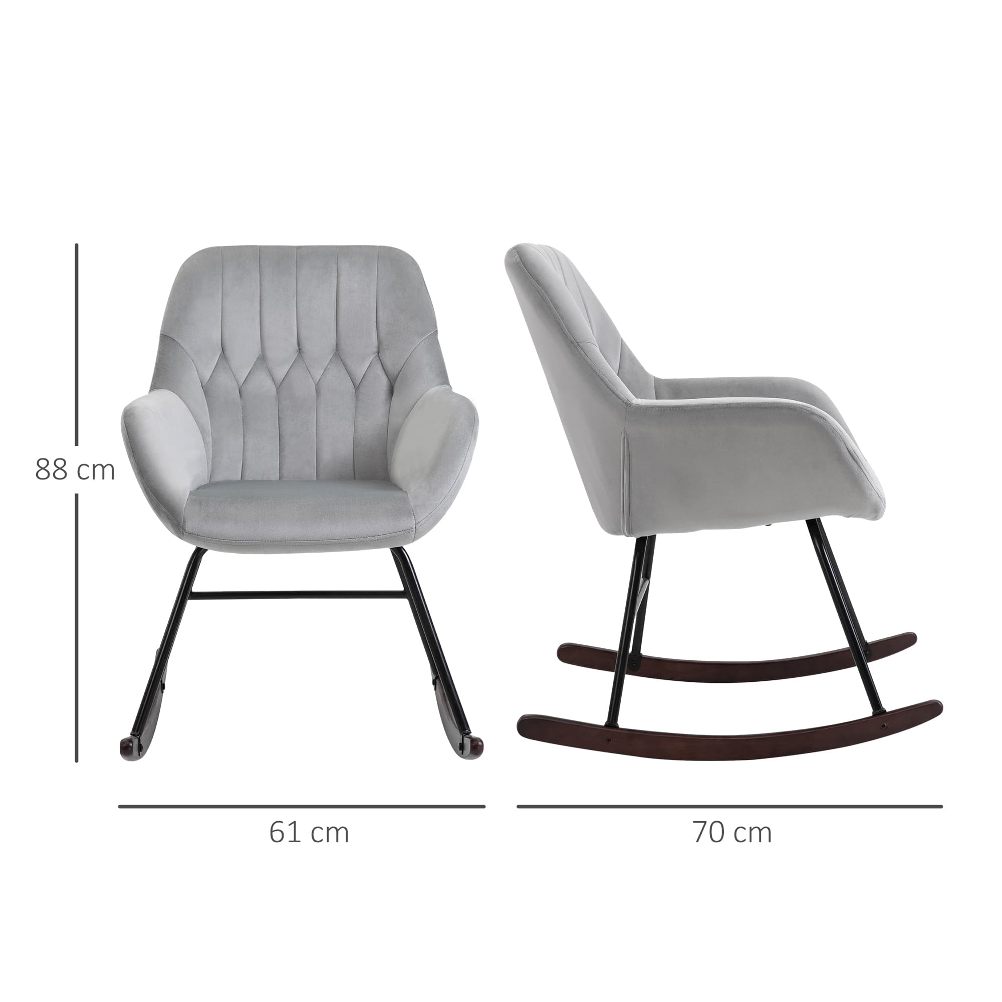 Transform Your Space with this Grey Rocking Accent Chair - image 1