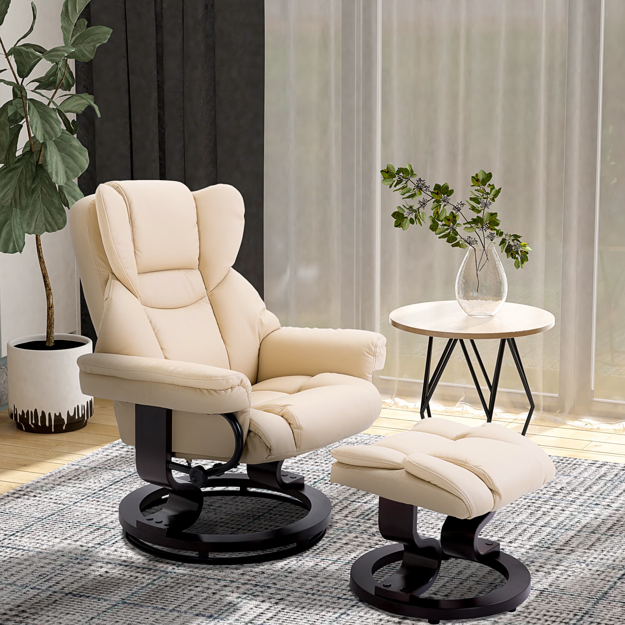 Transform Your Relaxation with this Cream Swivel Recliner - image 3