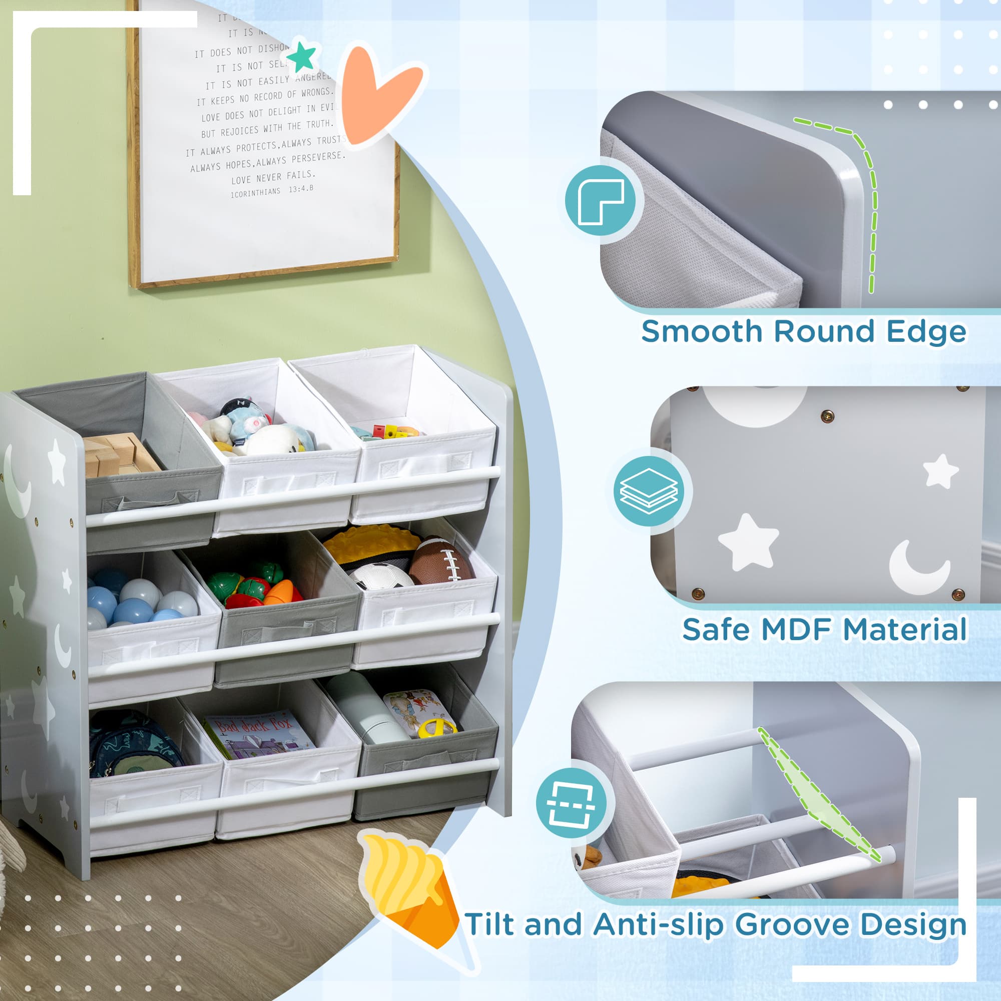 Keep Any Child's Room Tidy with a 9-Bin Storage Rack - image 9