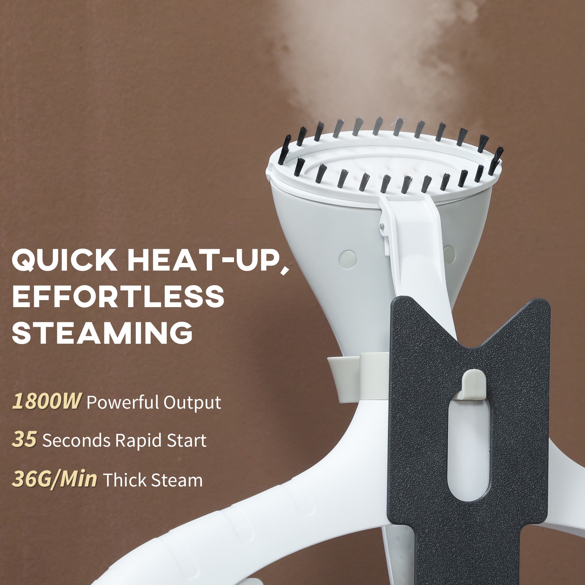 1800W Standing Clothes Steamer for Everyday Garments - image 10