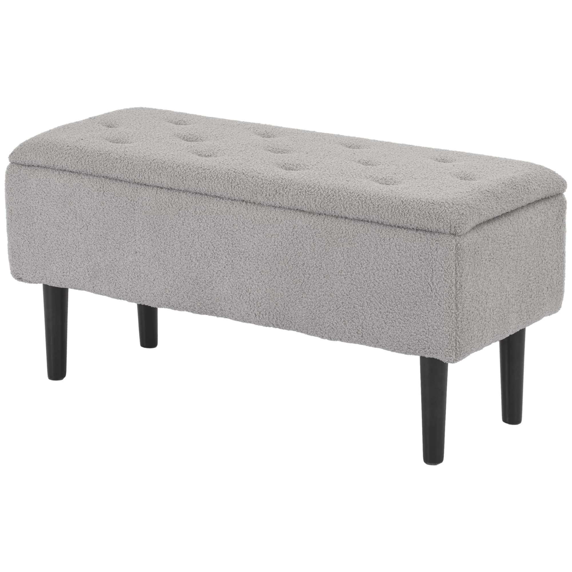 Transform Your Space with this Grey 57L Storage Ottoman Bench - Grey