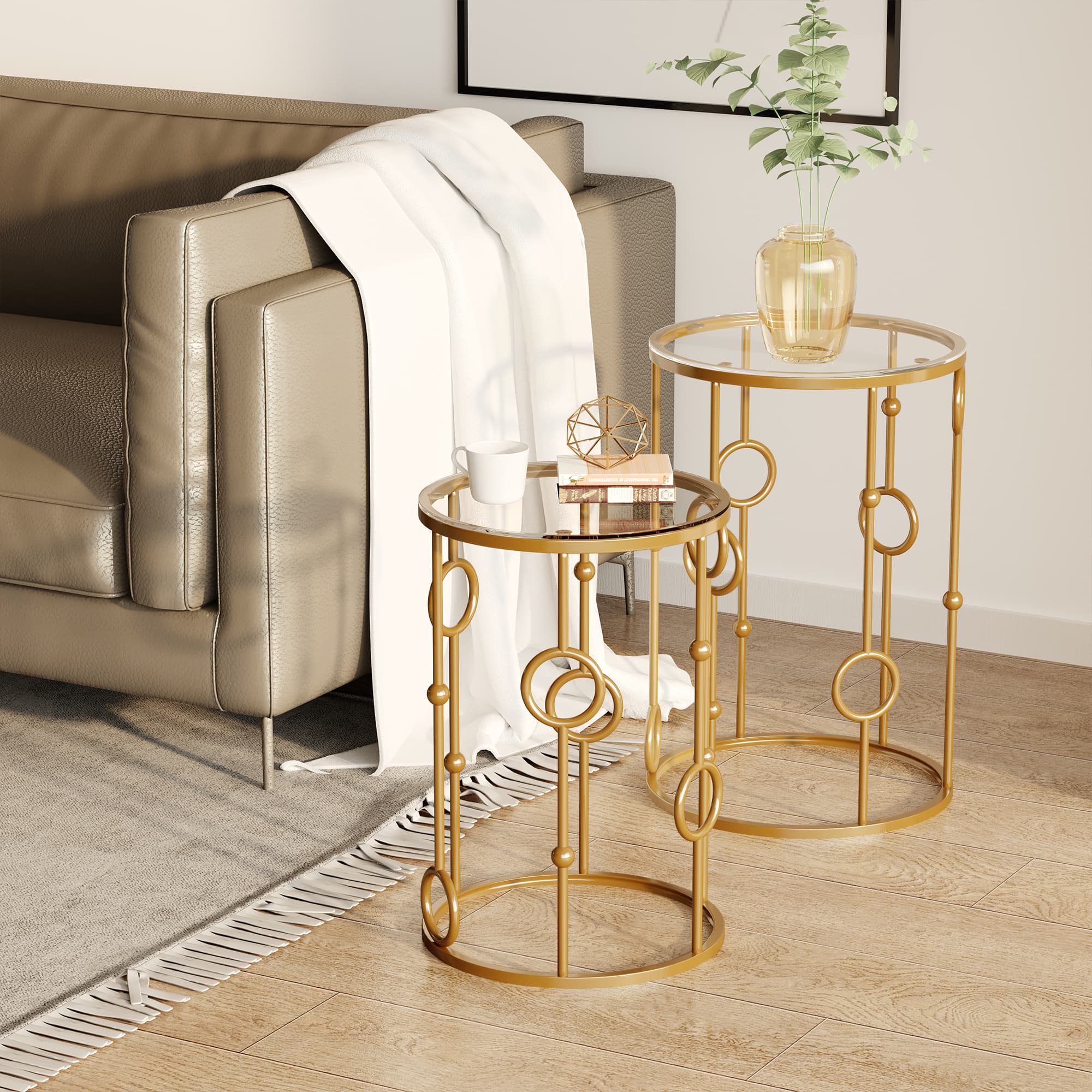 Transform Your Lounge with Gold Nesting Coffee Tables - image 4