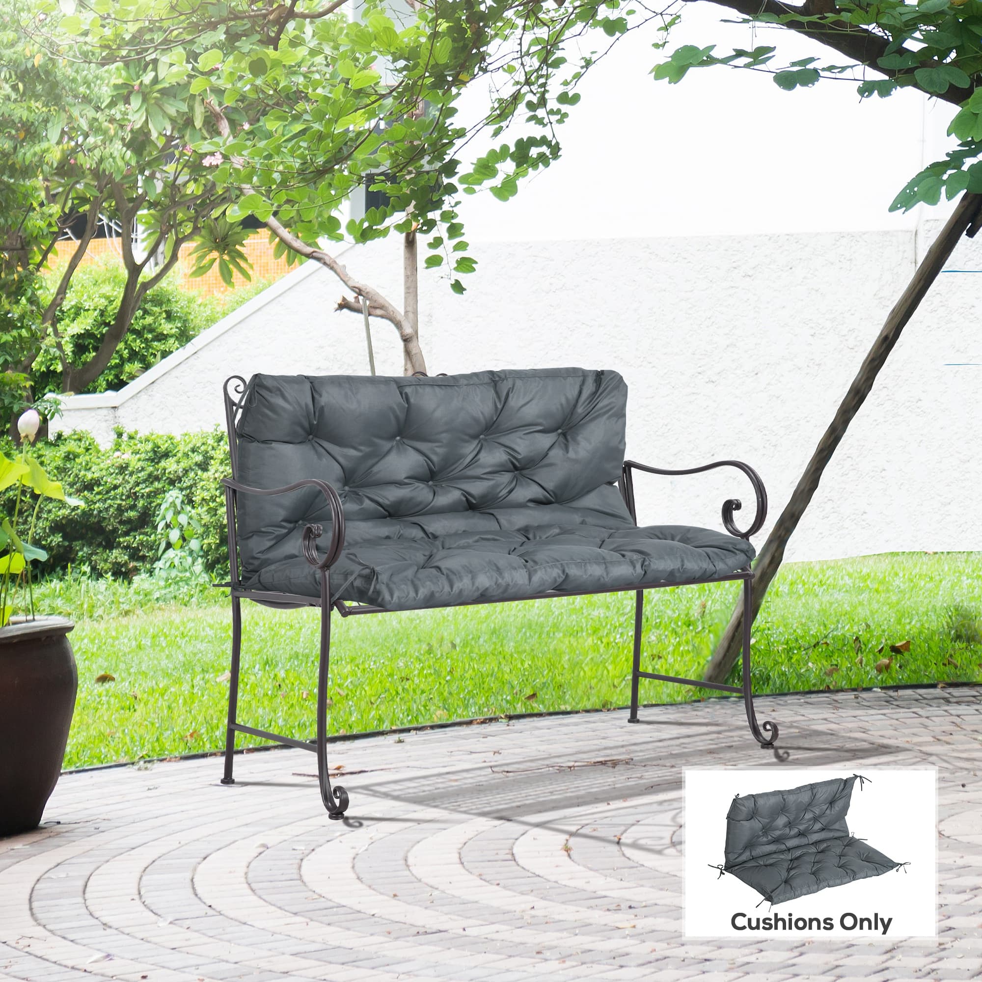Make a two-seater bench more comfortable in dark grey - image 7
