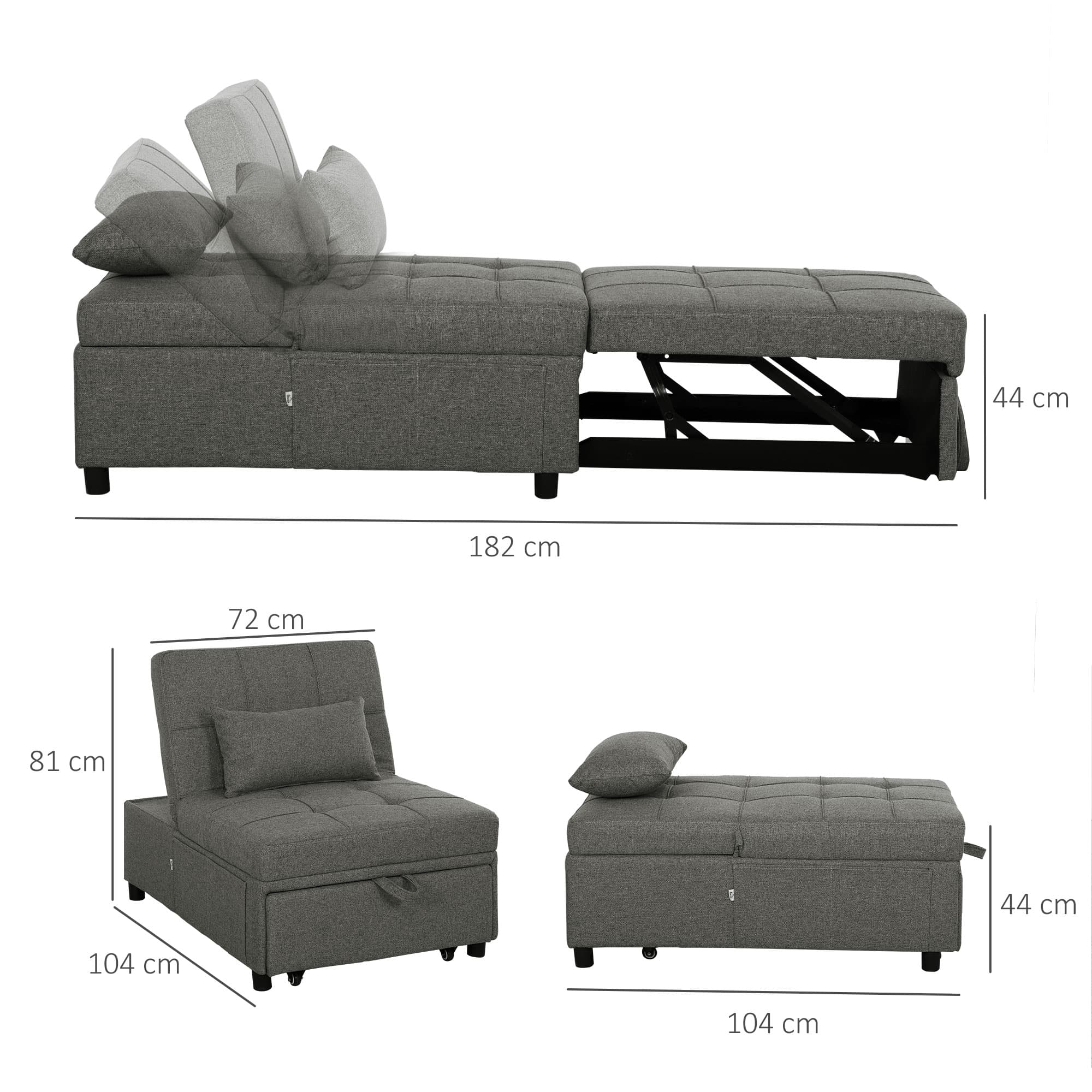 Transform Your Space with the 4-in-1 Single Sleeper Chair - image 2