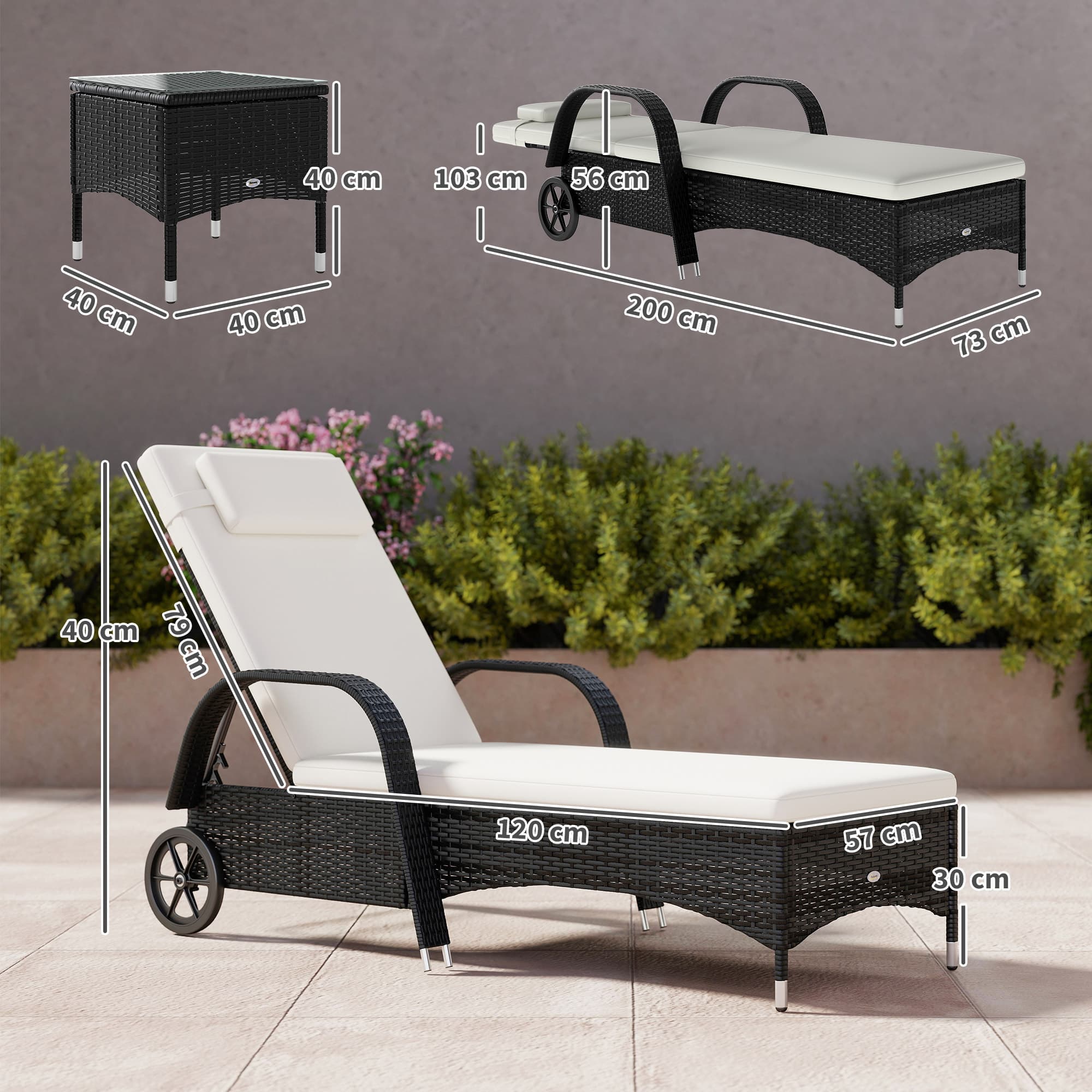 Transform Your Garden with this Black Rattan Lounger Set - image 4
