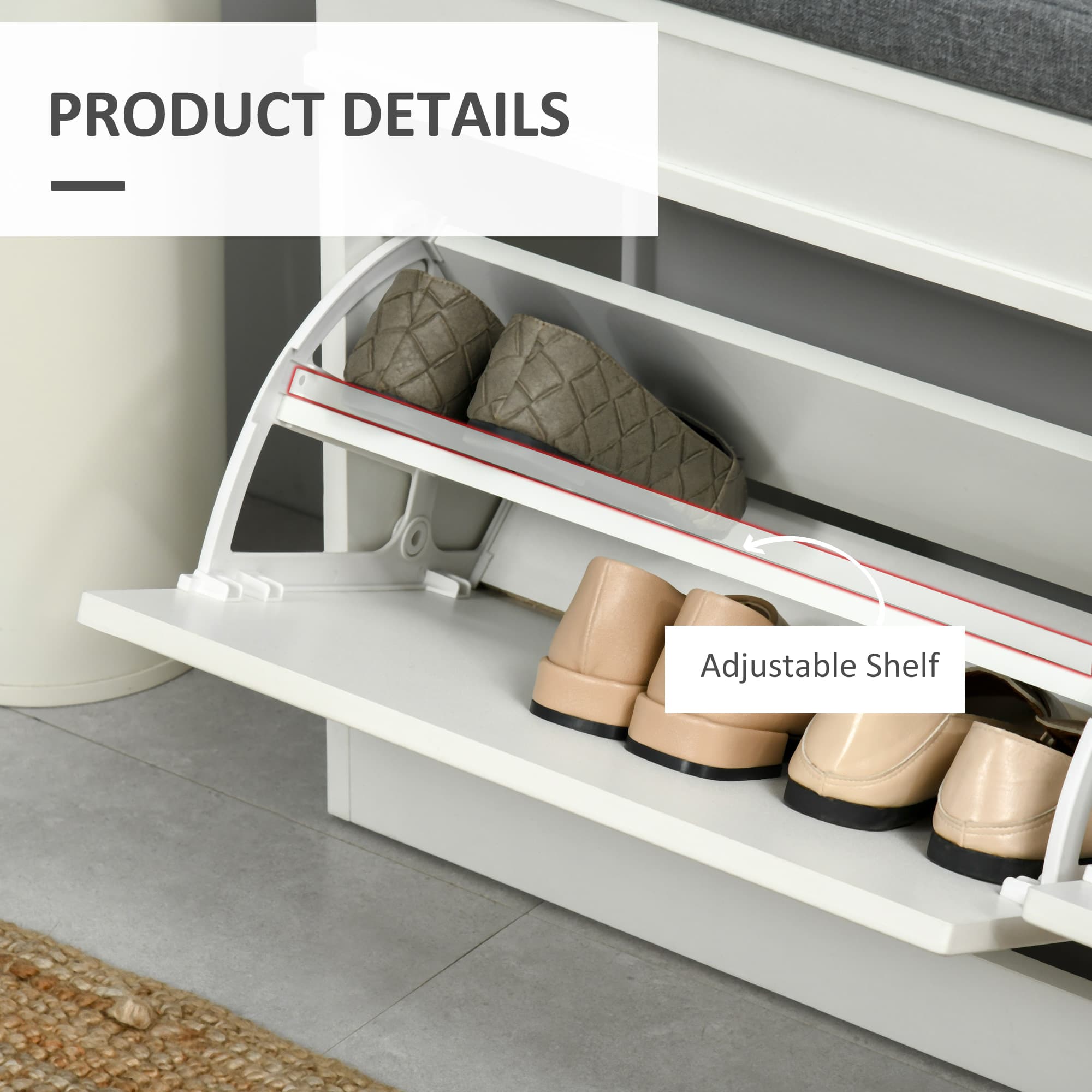 Transform Your Hallway with this Cushioned Shoe Bench - image 2