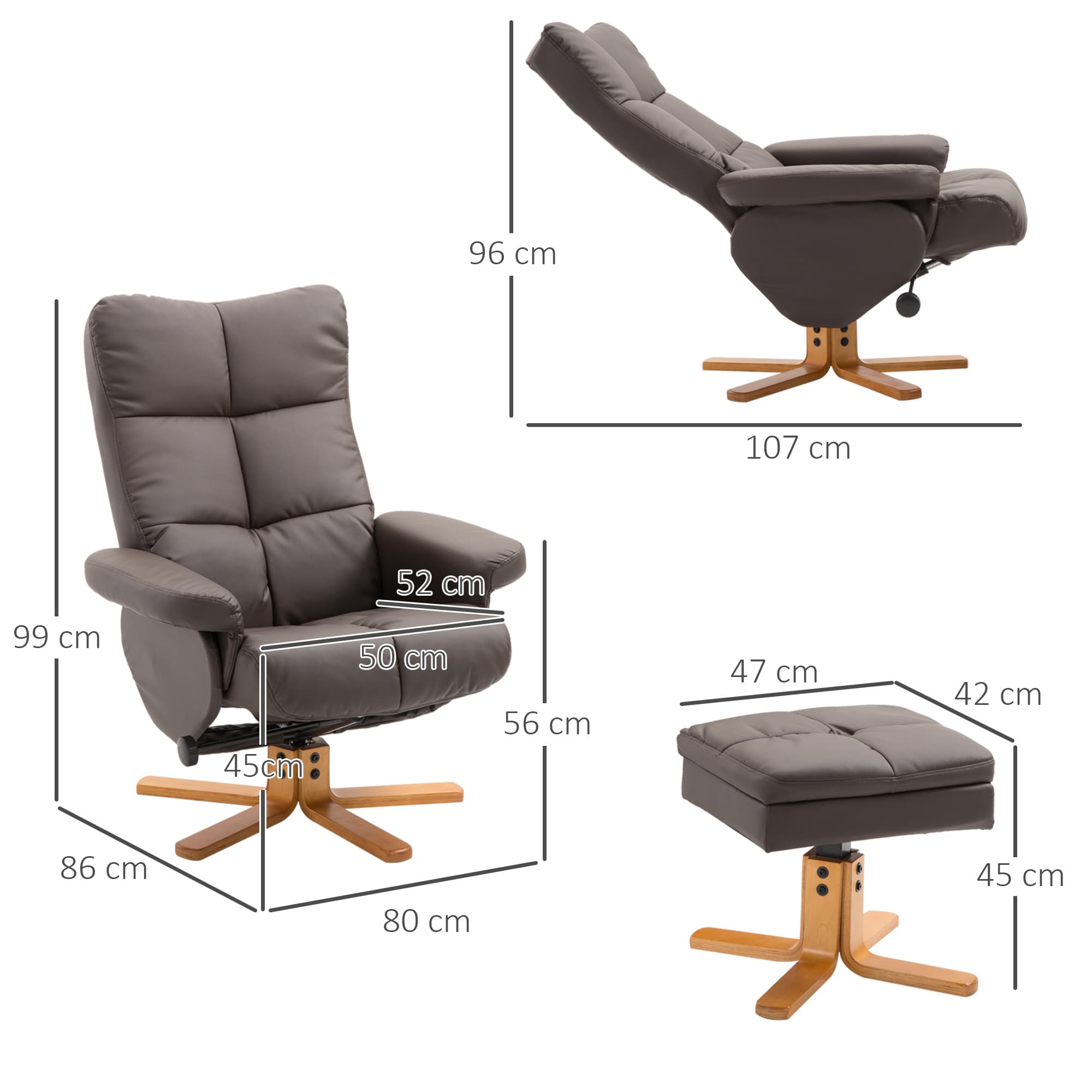 Transform Your Living Room with this Swivel Recliner & Footstool - image 3