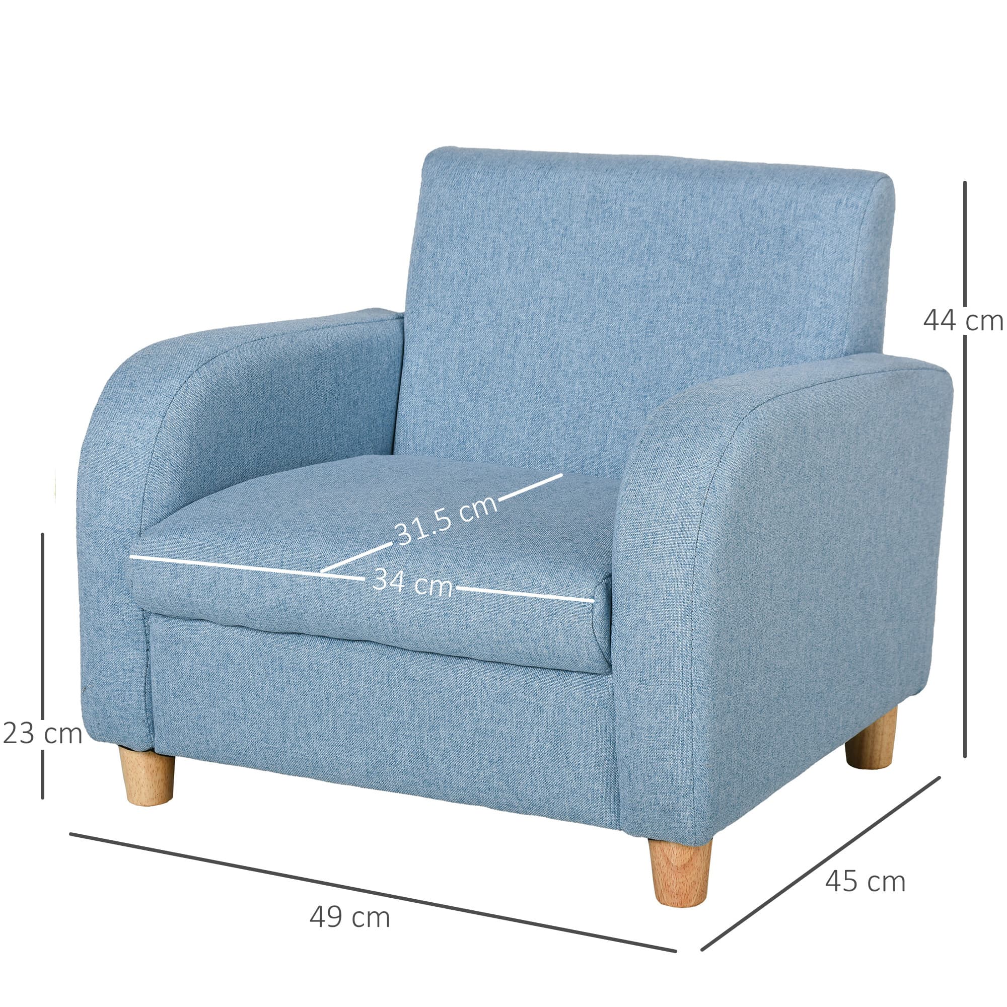 Premium Blue Children's Armchair for Effortless Comfort - image 3