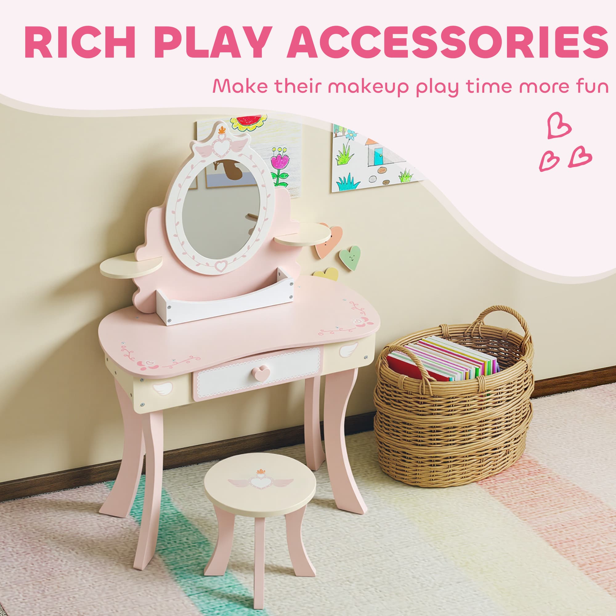 Transform Their Playtime With This Pink 2-in-1 Vanity Set - image 3
