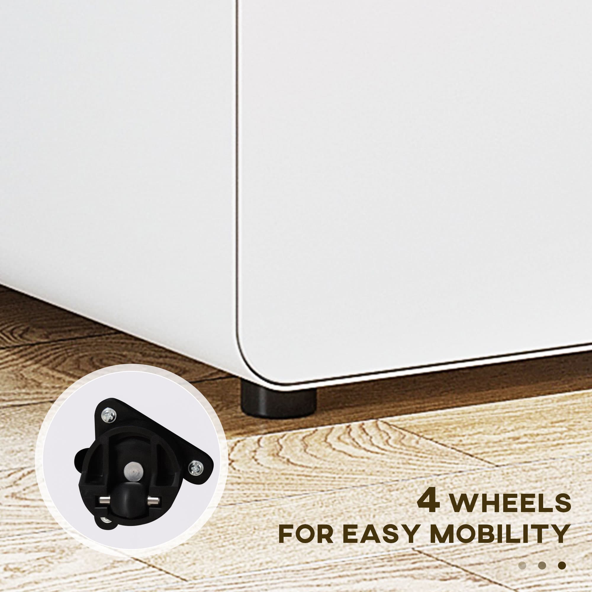 Effortless Office Organisation: White Lockable Filing Cabinet - image 1