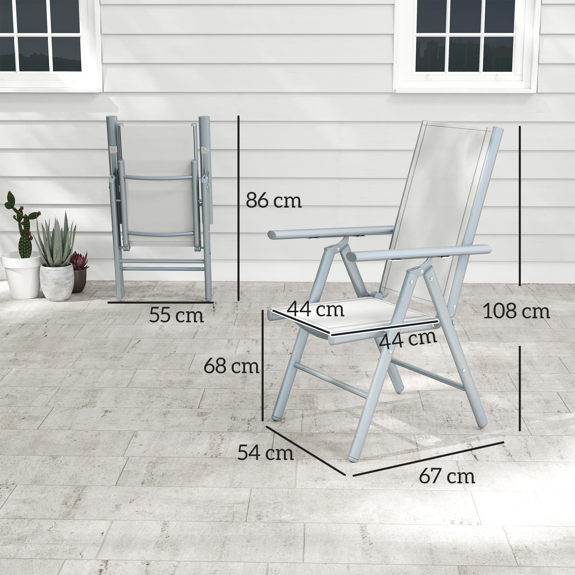 Effortless Comfort with Light Grey Folding Garden Chairs - image 1
