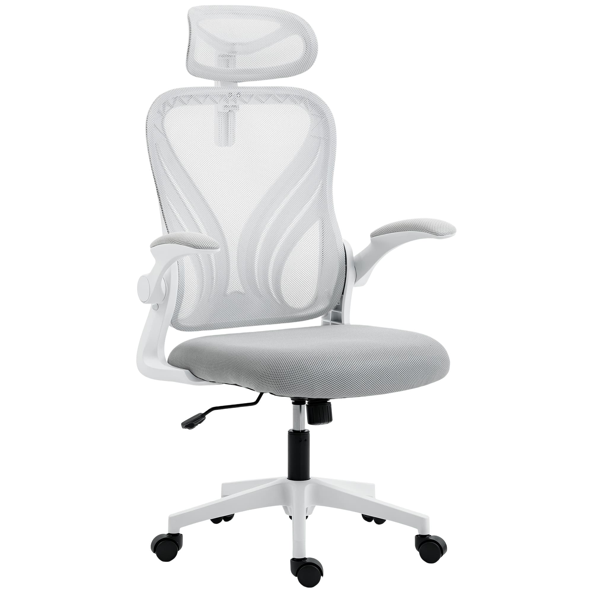 Transform Your Workspace with this Foldable Ergonomic Chair - Light Grey
