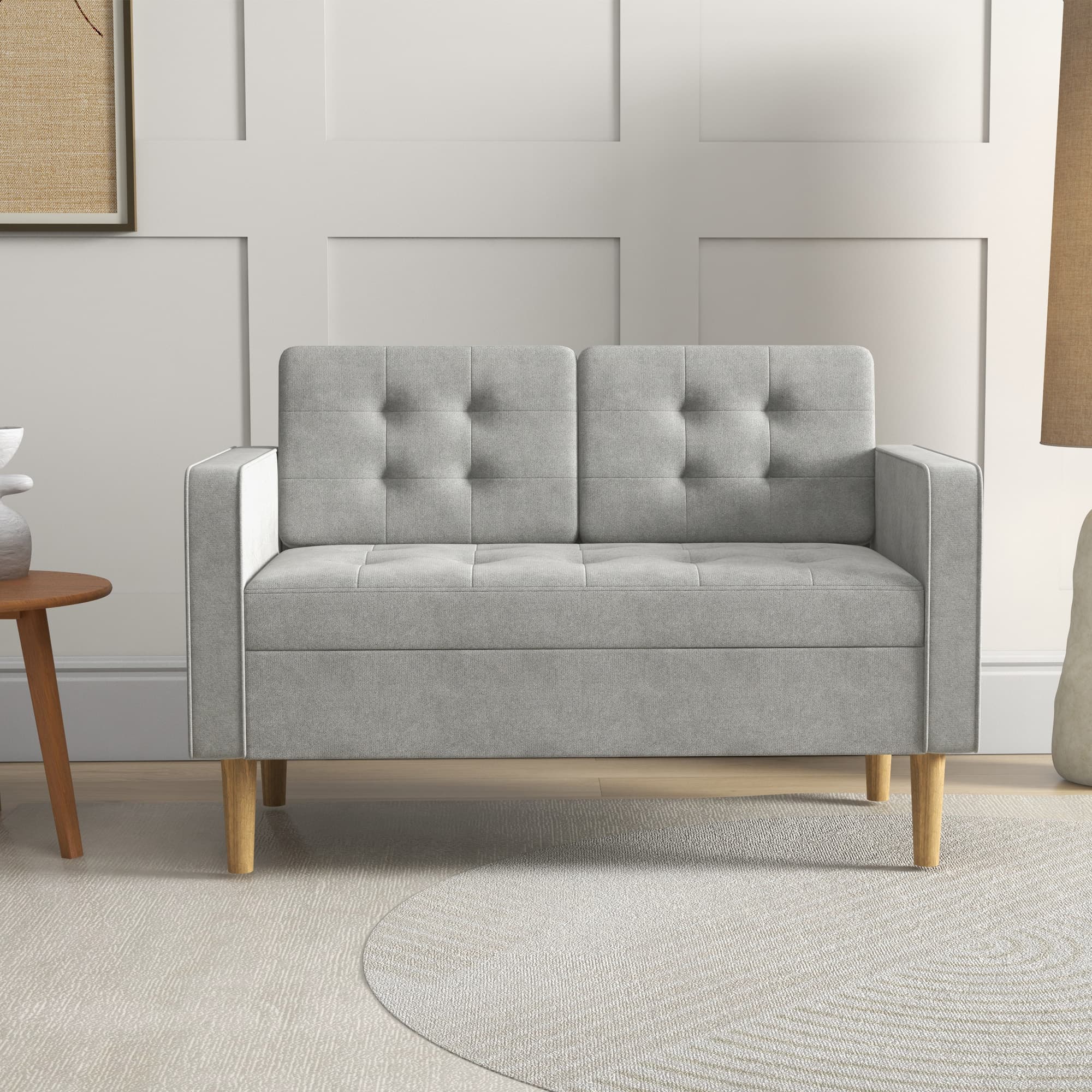 Light Grey 2 Seater Sofa with Clever Hidden Storage - image 4