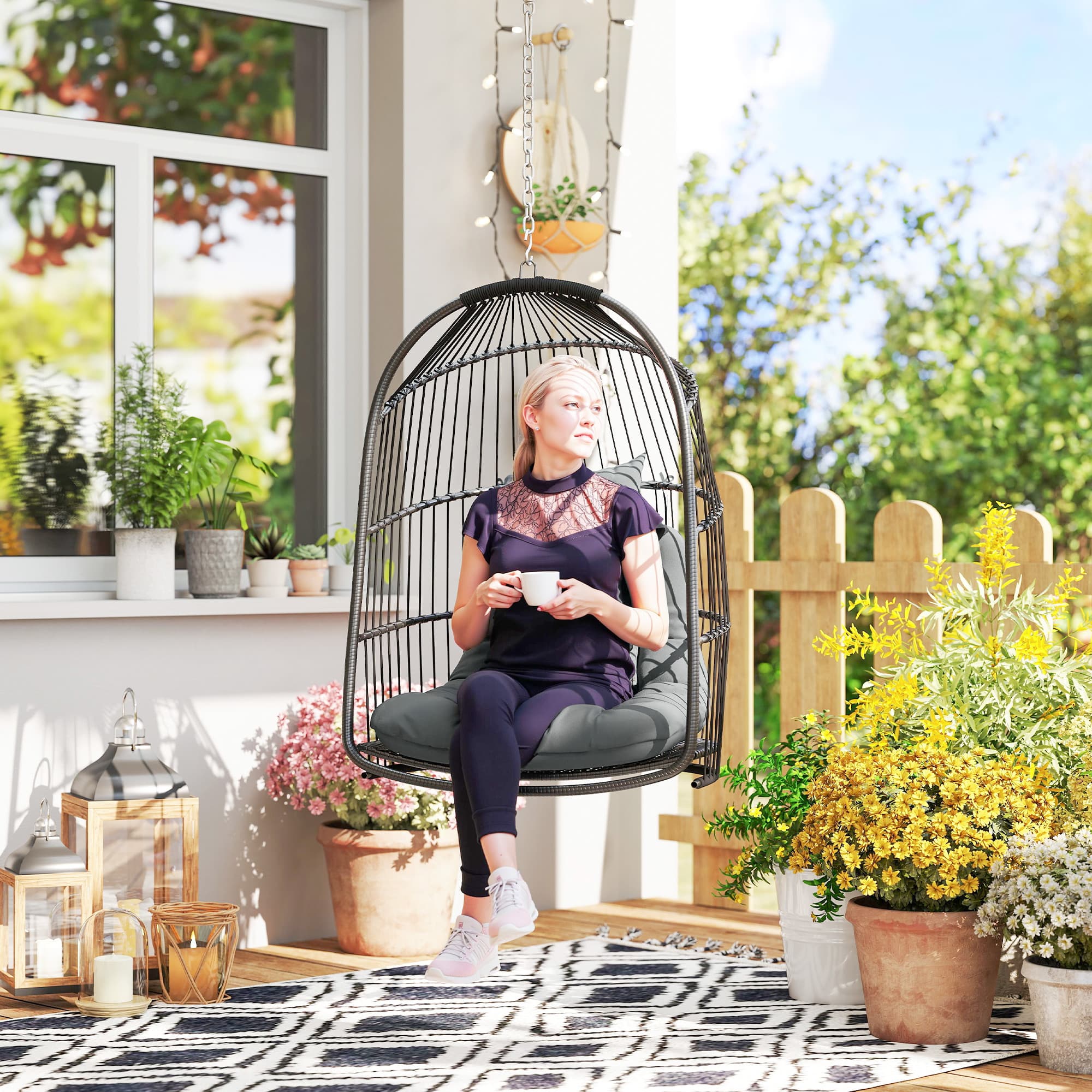 Transform Your Space with this Foldable Hanging Egg Chair - image 1
